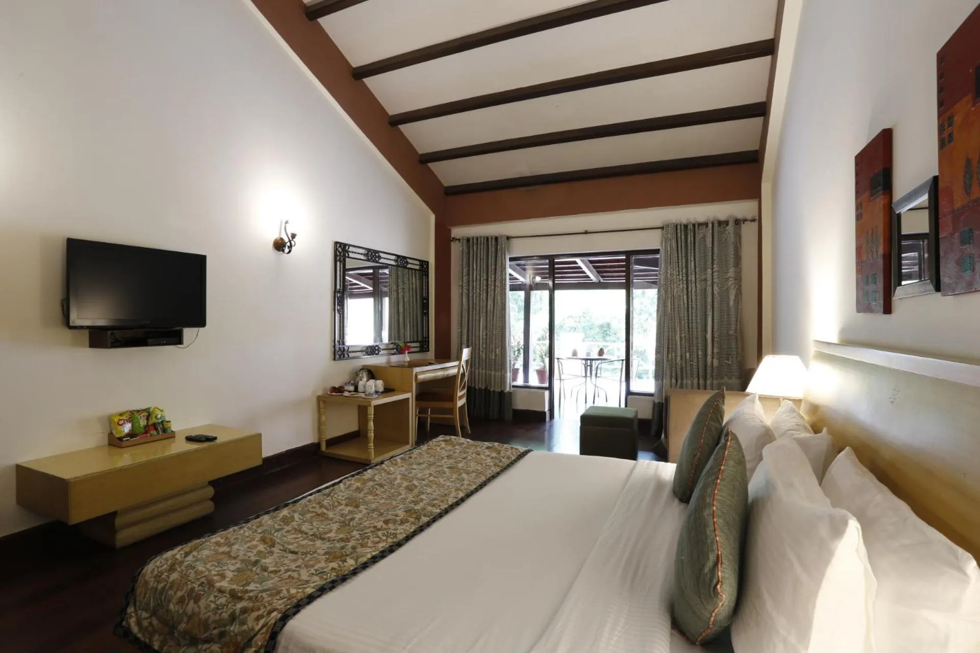 Photo of the whole room, Bed in The Riverview Retreat Corbett by Leisure Hotels