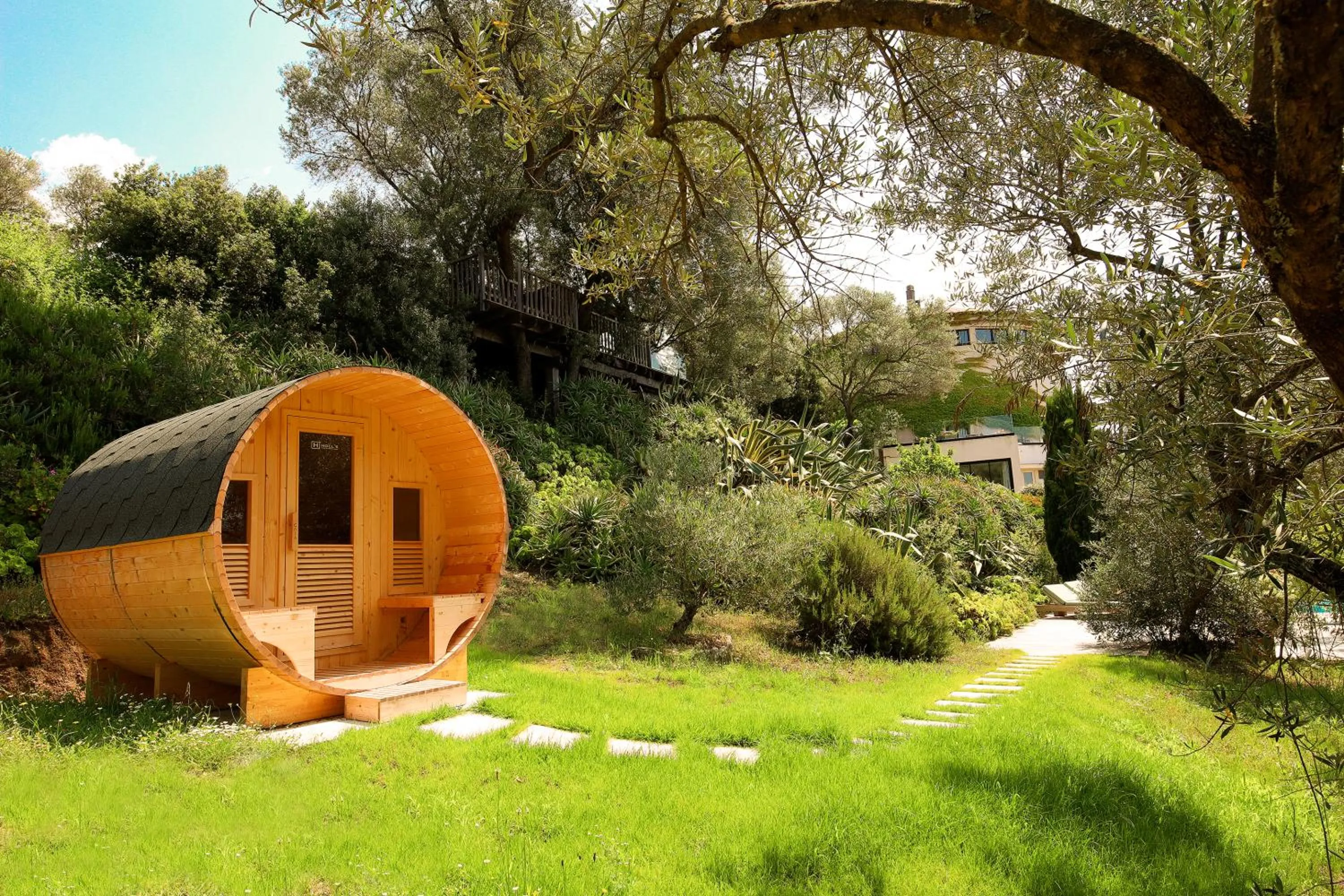 Sauna in L'Hostellerie du Moulin des Oliviers