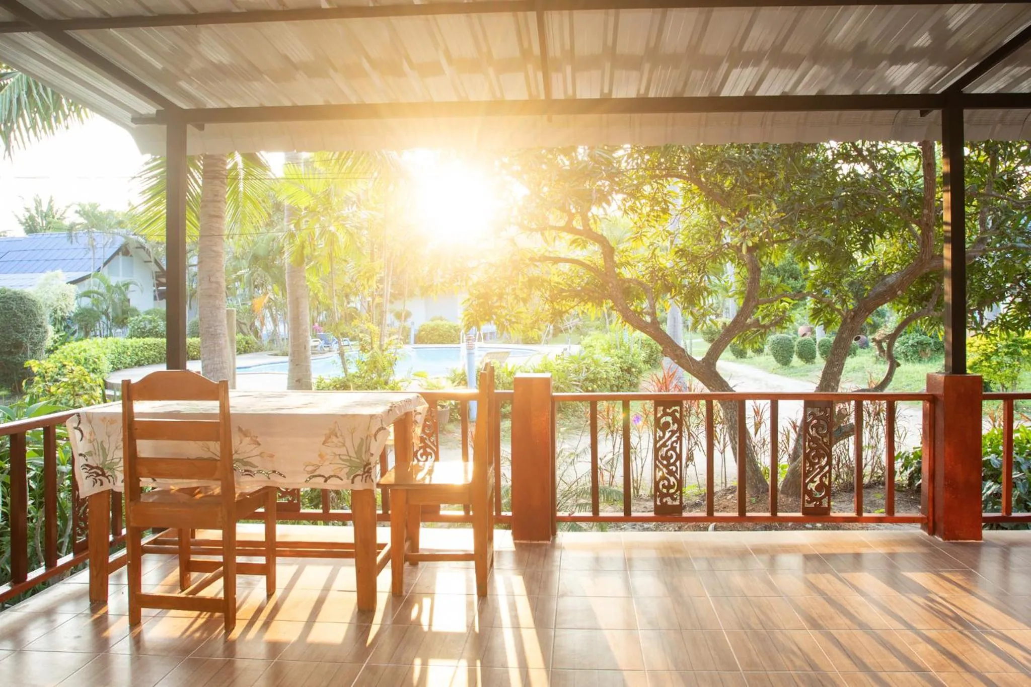 Patio in Rung Arun Resort