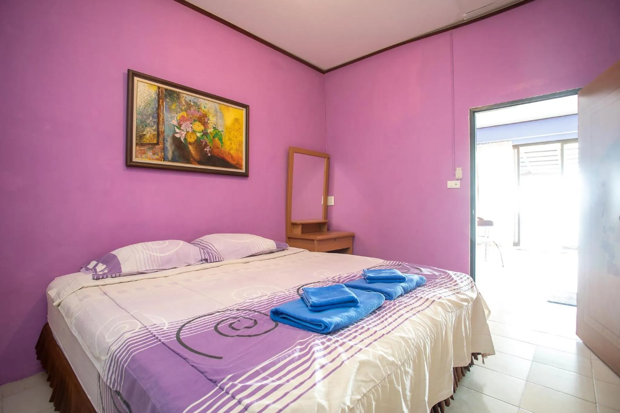 Bed in Rung Arun Resort