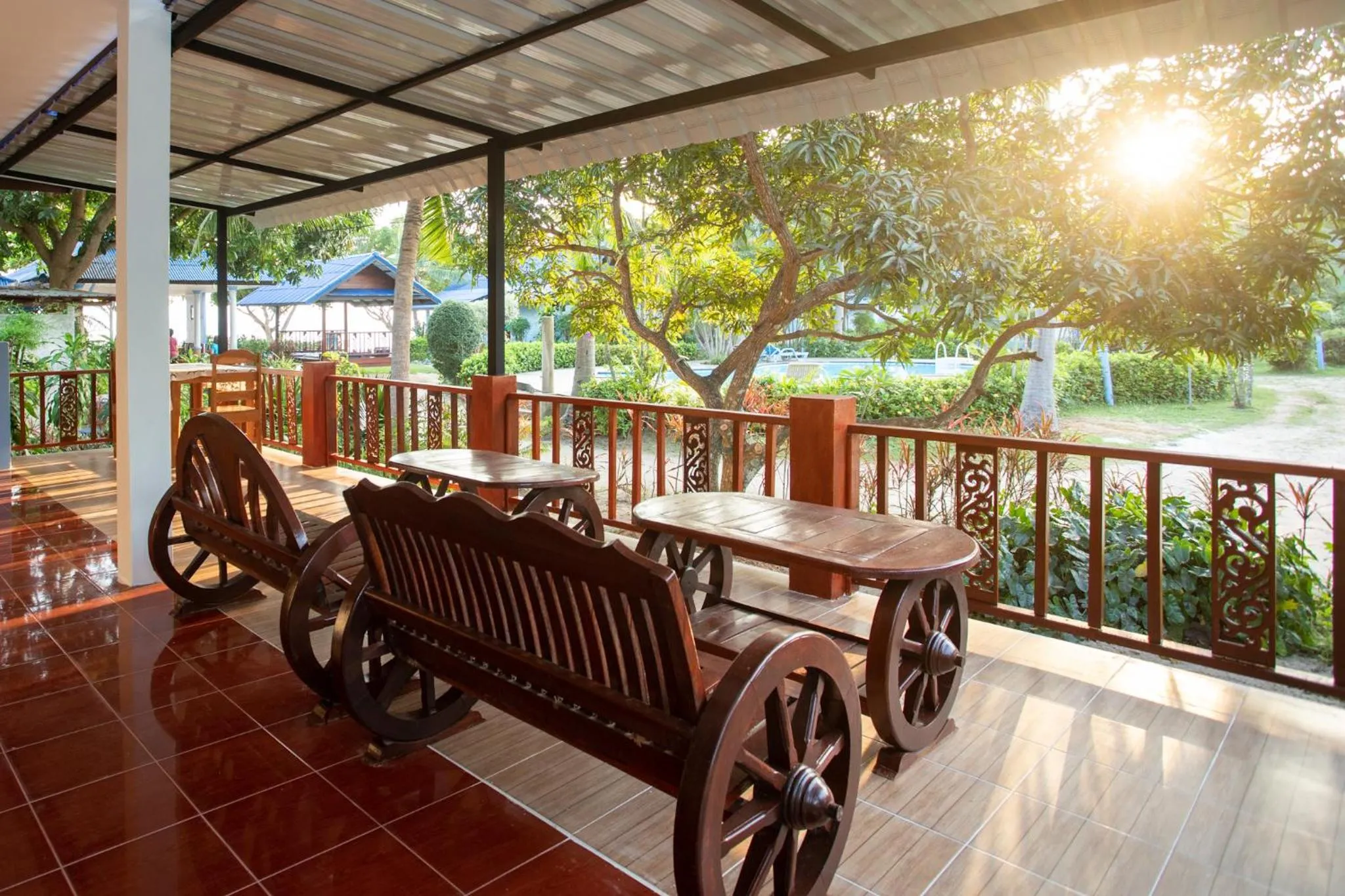 Patio in Rung Arun Resort