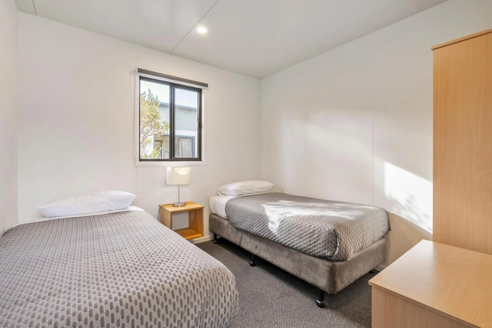 Bed in Swansea Beach Chalets