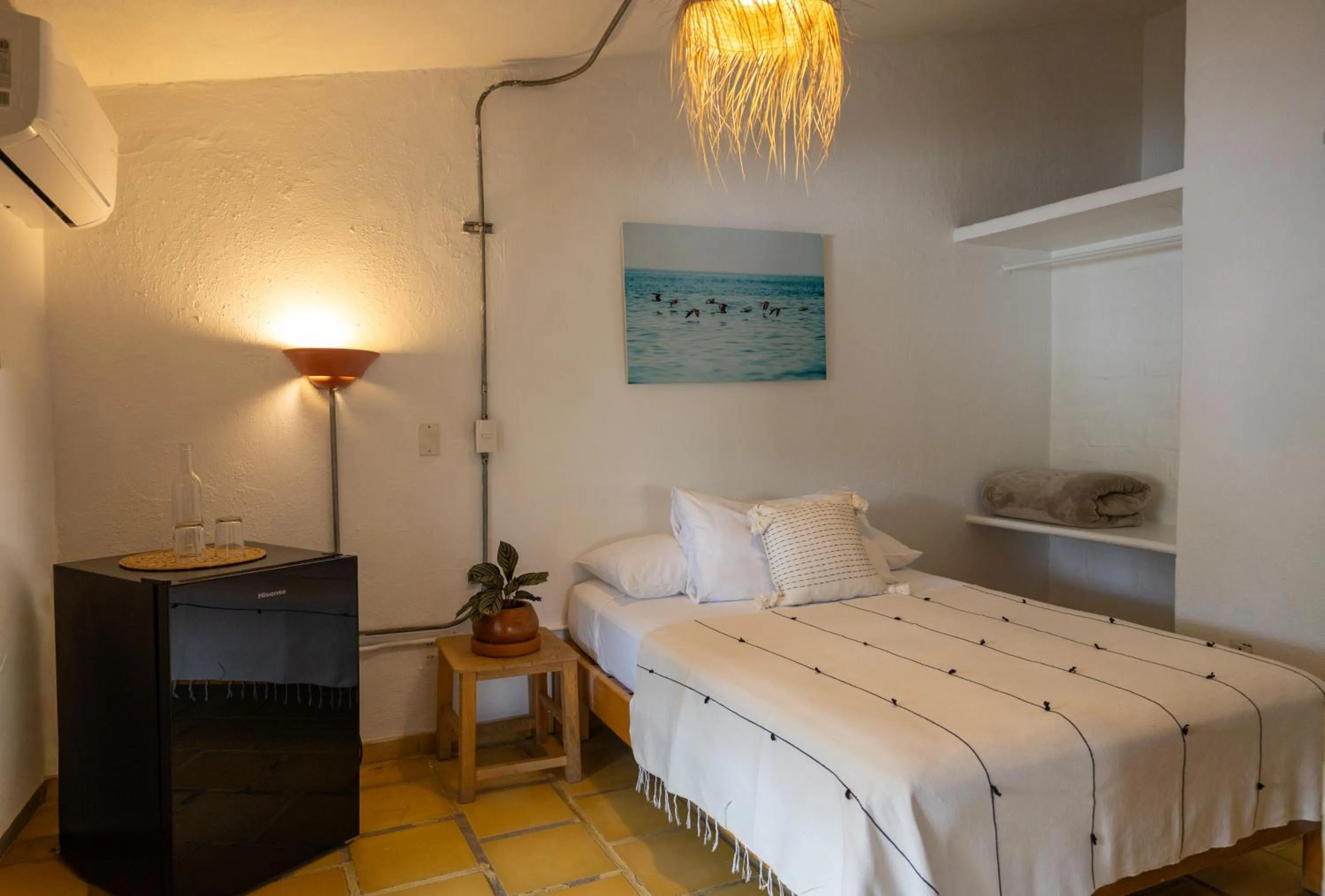 Bed in Sayulita Central Hotel