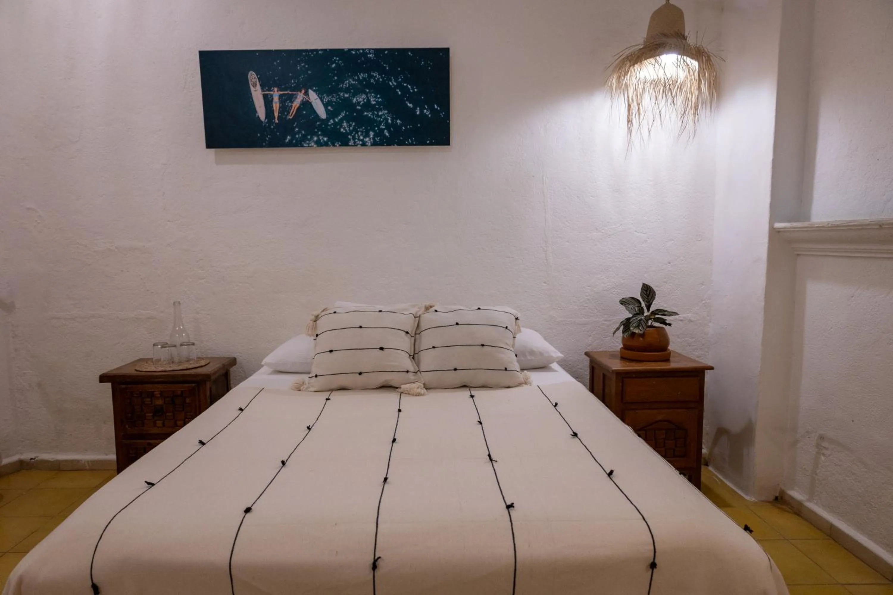 Bed in Sayulita Central Hotel