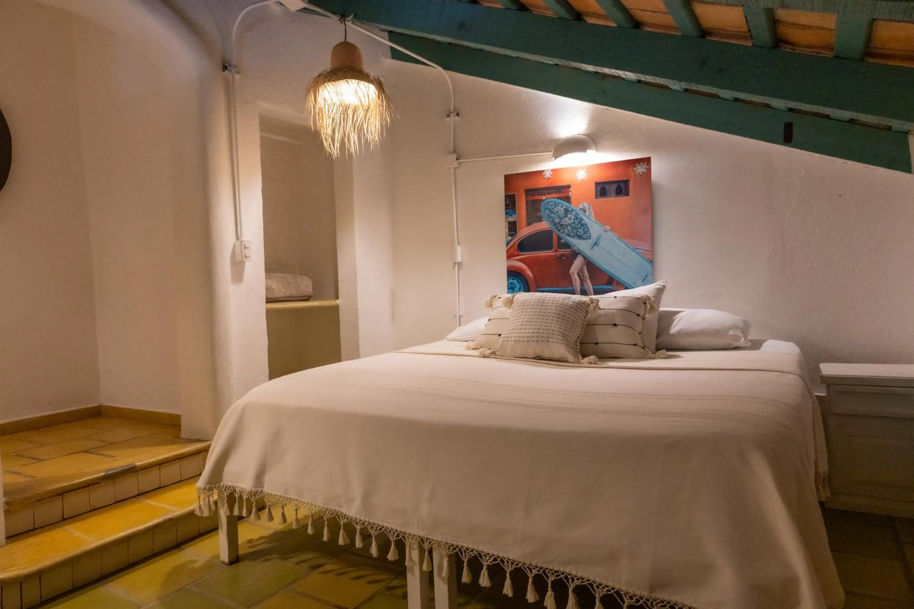 Bed in Sayulita Central Hotel