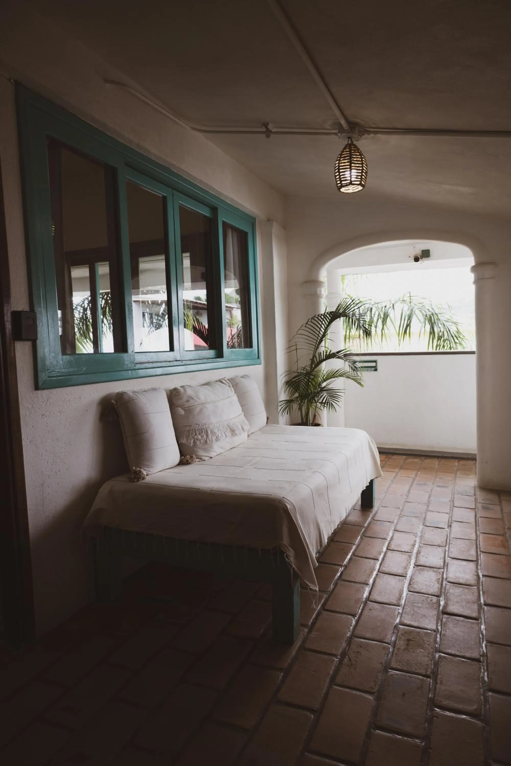 Seating area, Bed in Sayulita Central Hotel