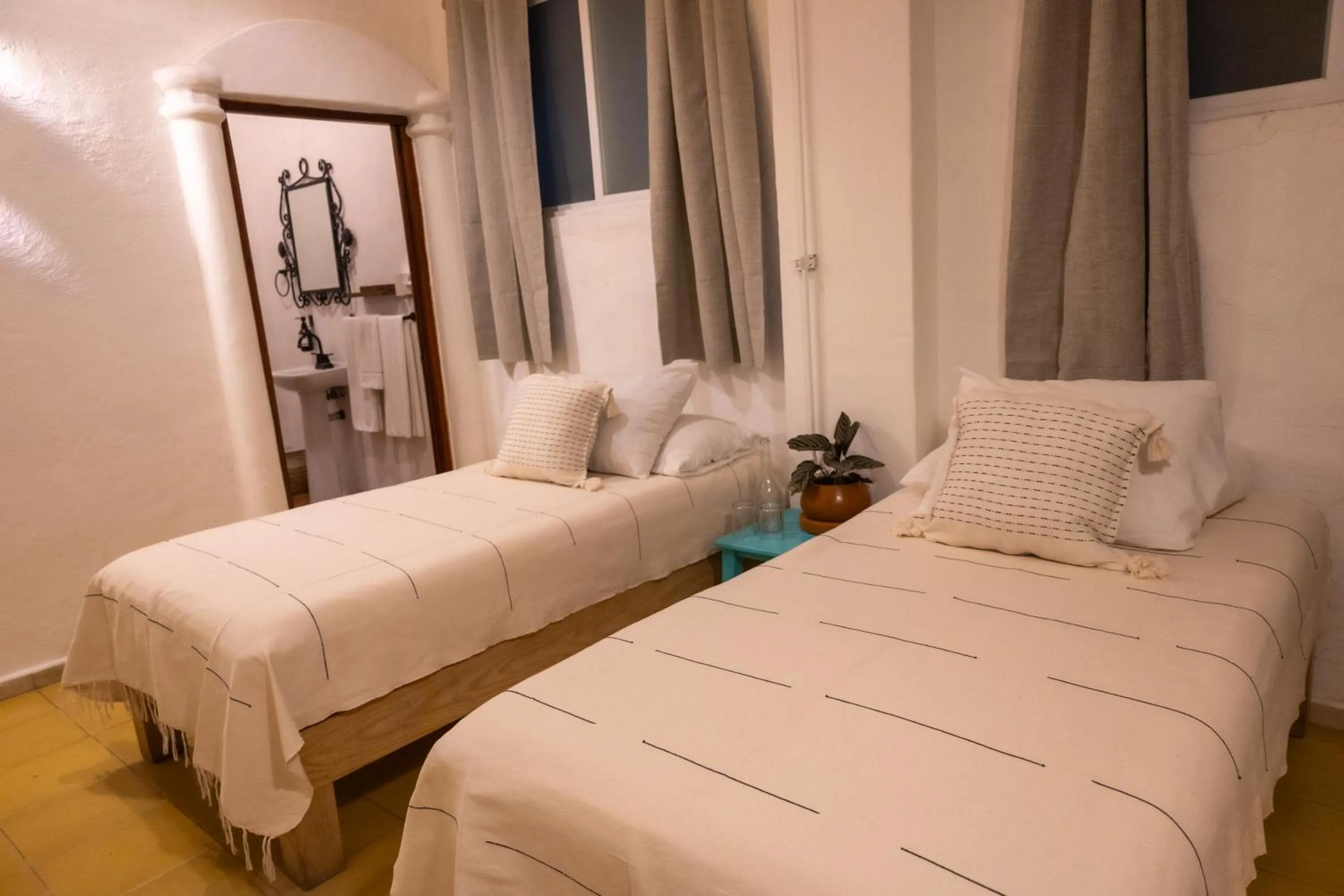 Bed in Sayulita Central Hotel