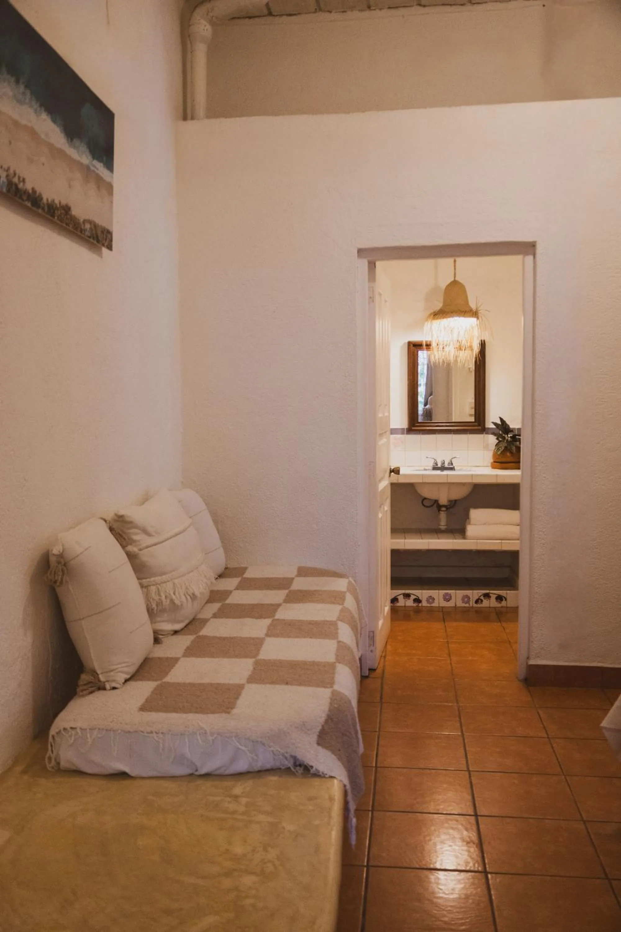 Bathroom, Bed in Sayulita Central Hotel