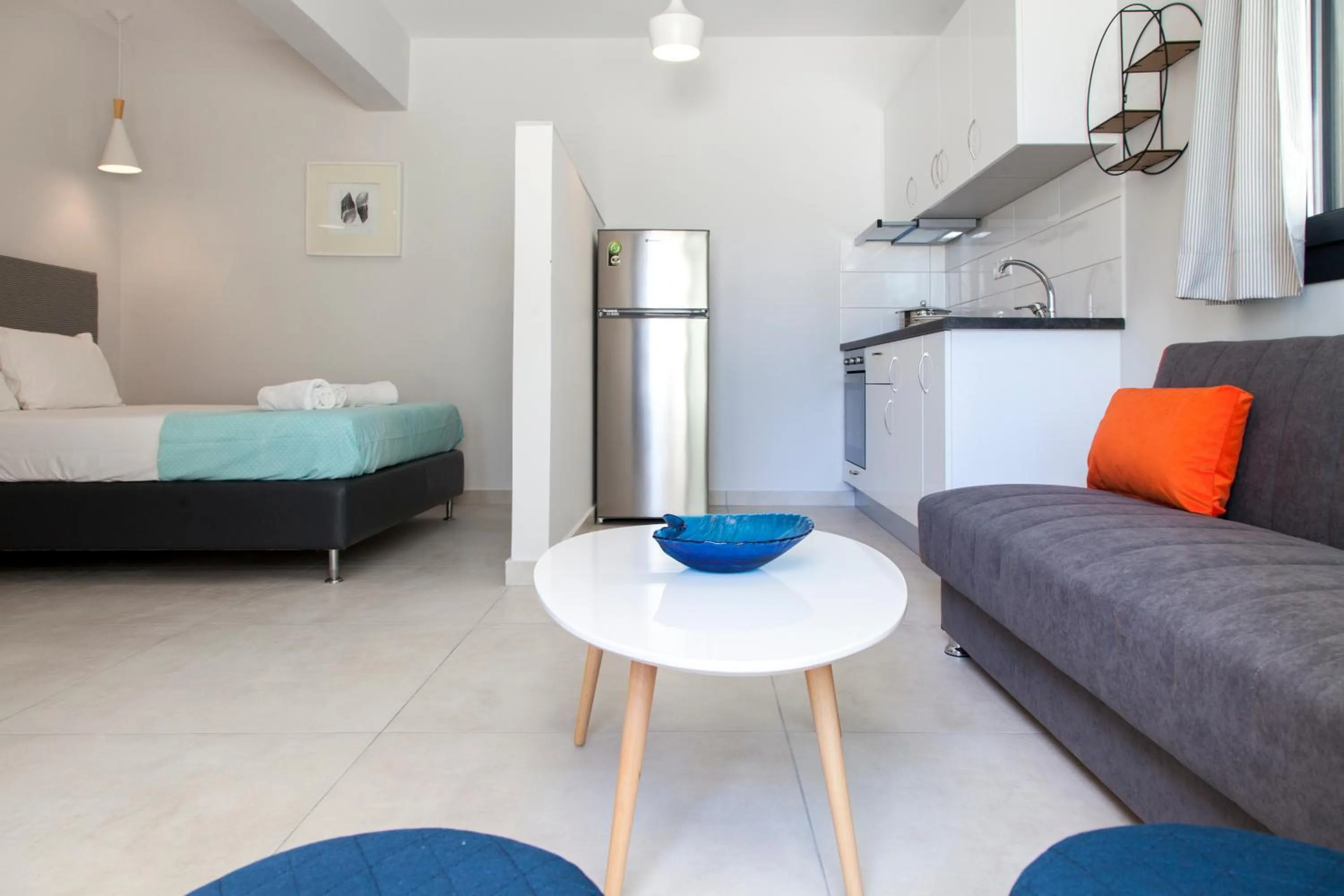 Kitchen or kitchenette, Bed in Agni Suites