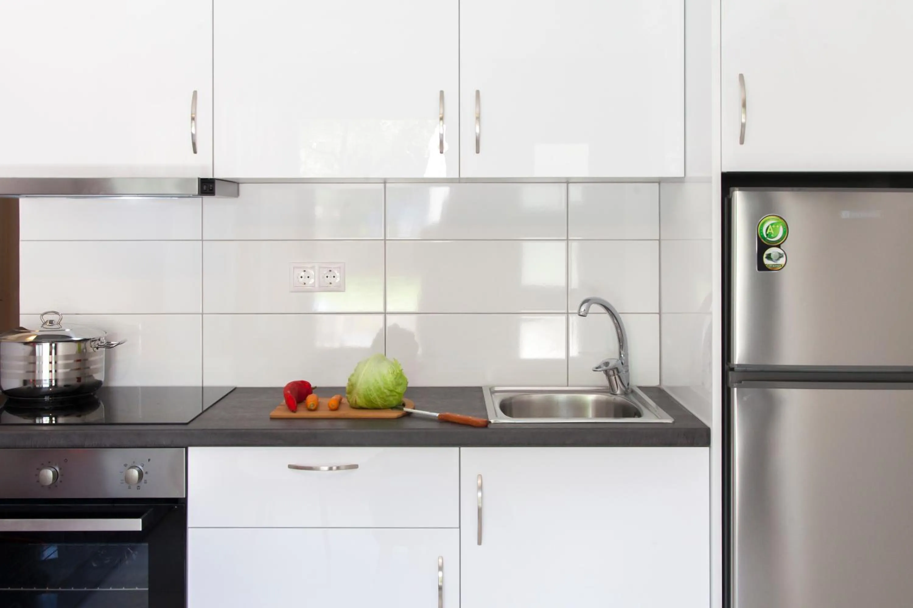 Communal kitchen in Agni Suites