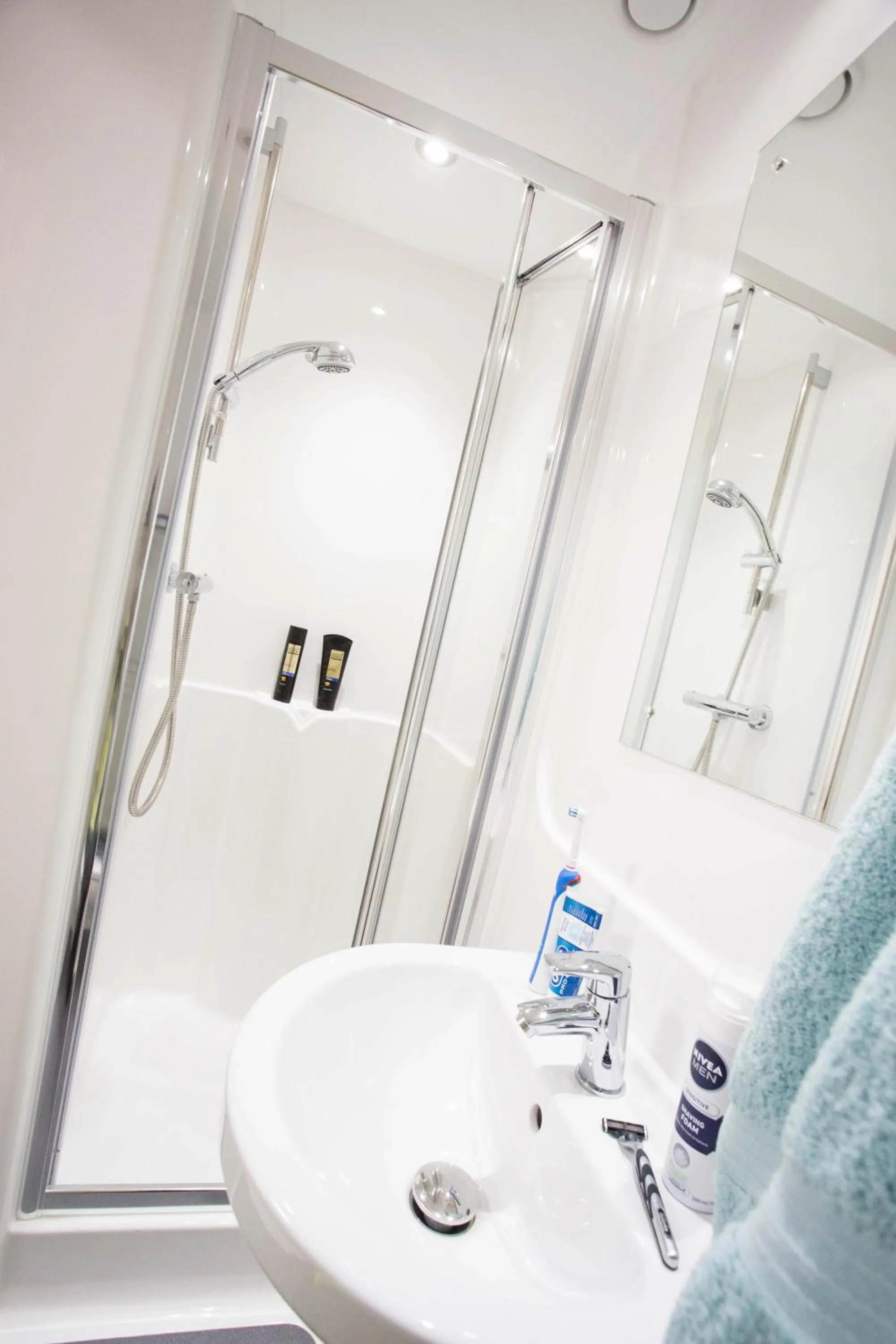 Shower in UHI Dornoch- Campus Accommodation