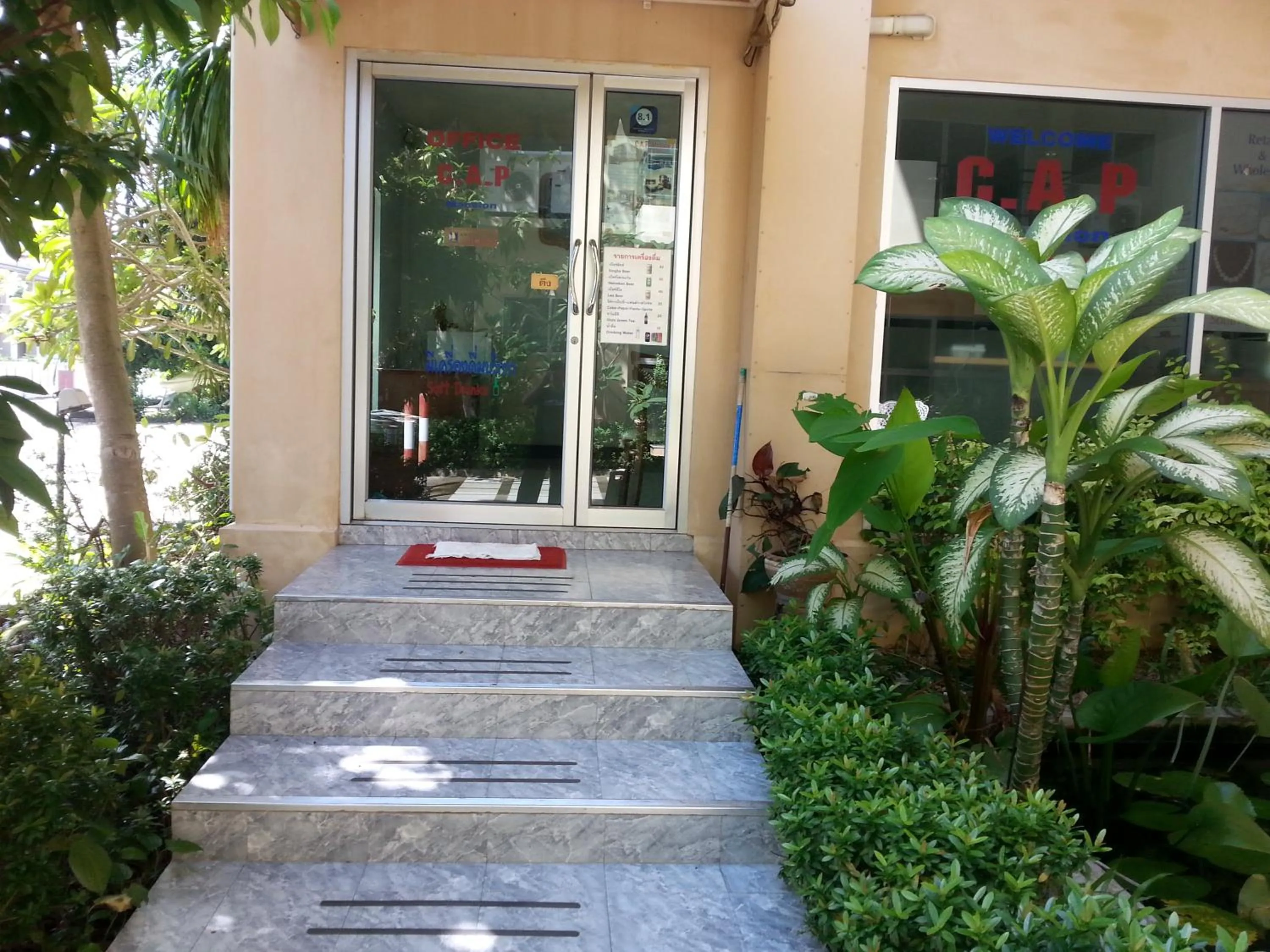 Facade/entrance in C.A.P Mansion