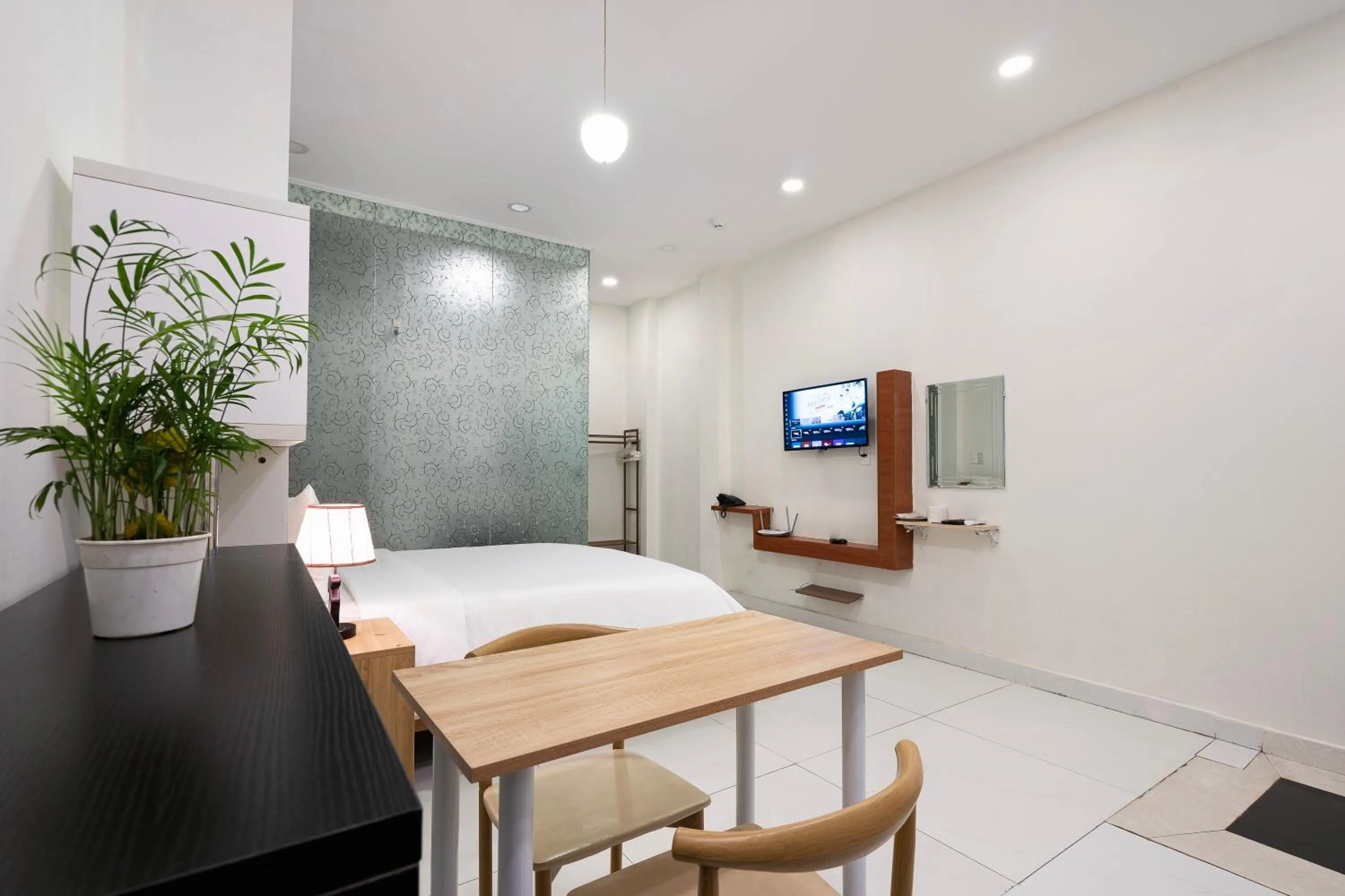 Photo of the whole room, Bed in Gemini Saigon CENTER - New & Quiet near Bui Vien Walking Street