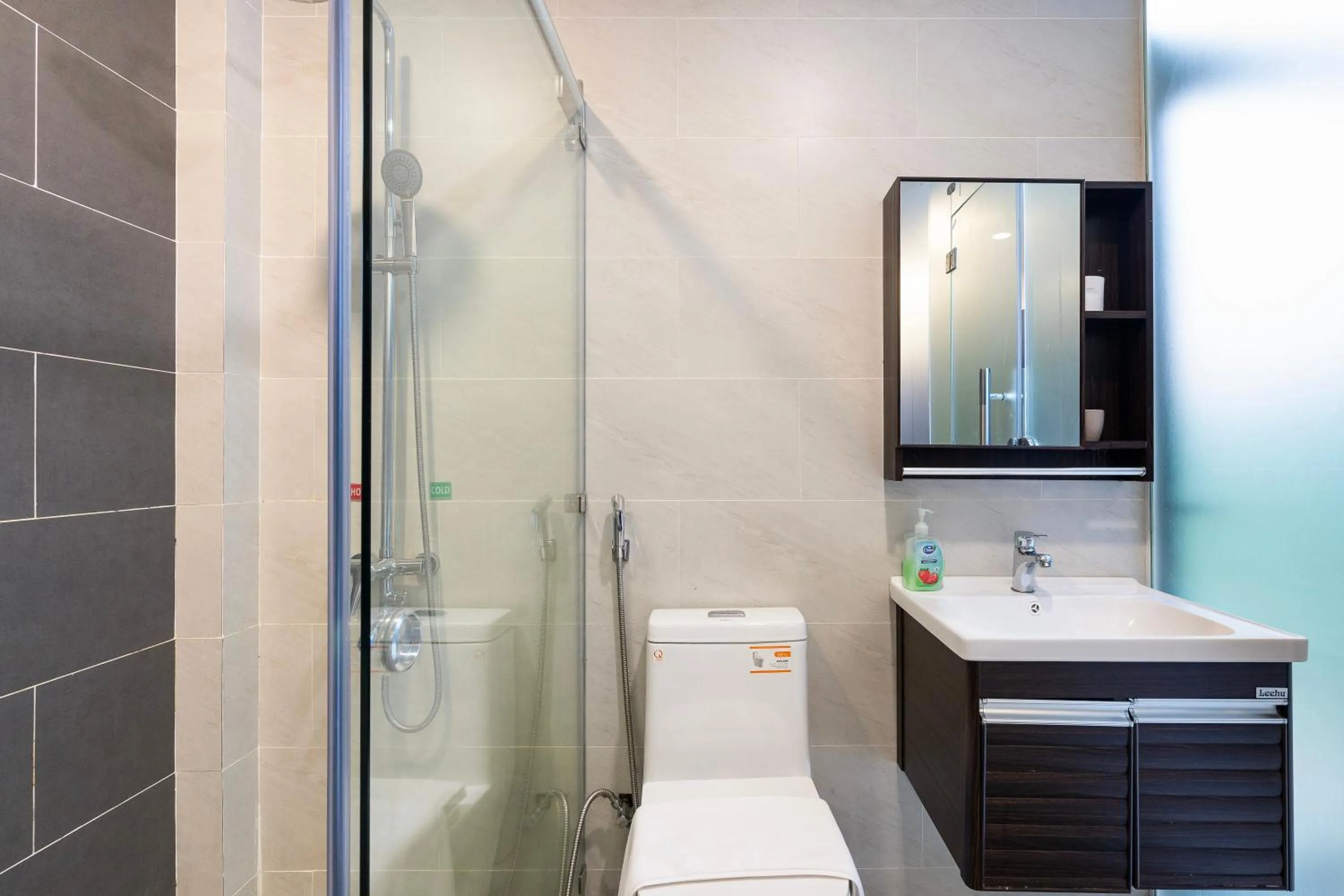 Toilet in Gemini Saigon CENTER - New & Quiet near Bui Vien Walking Street