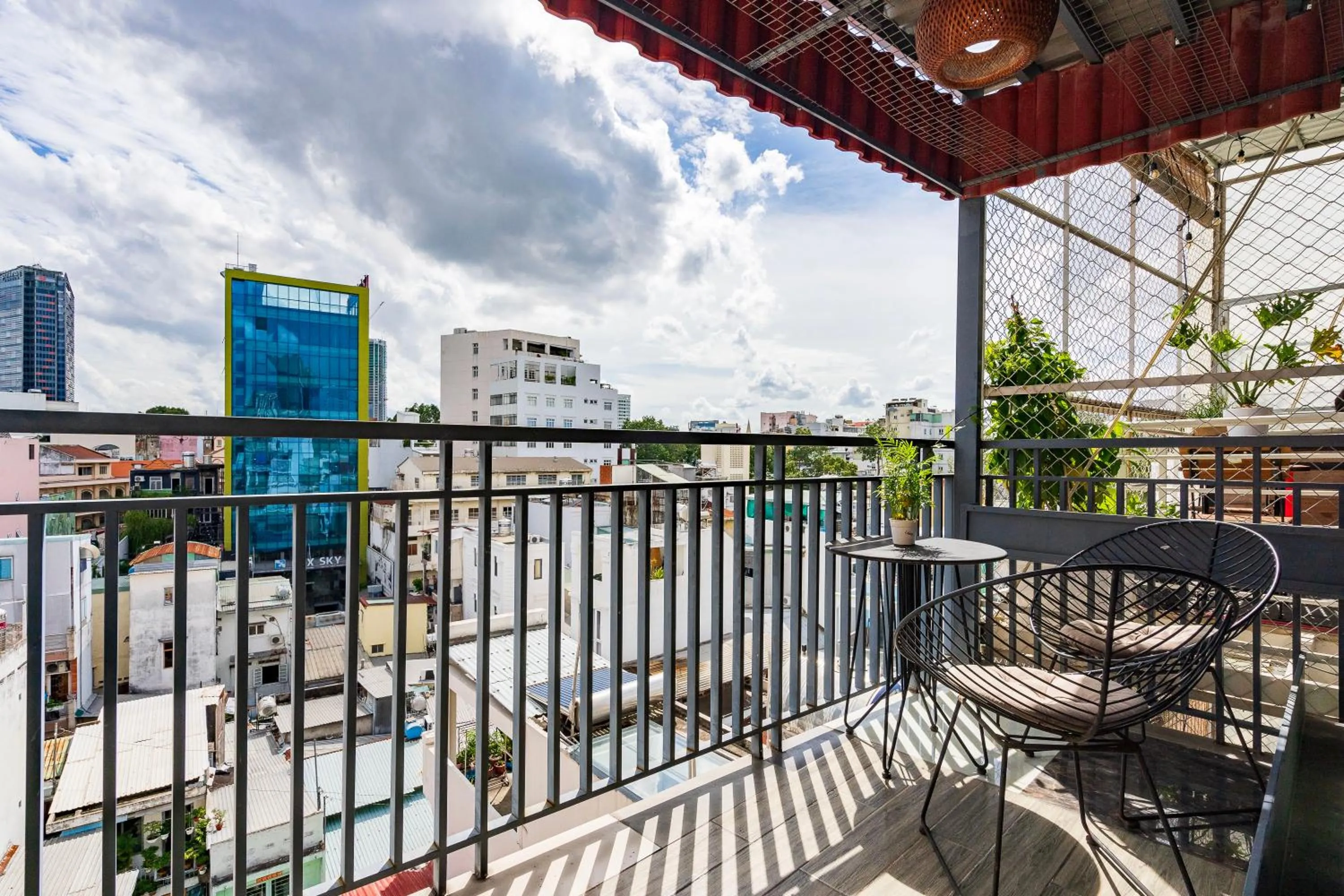 Balcony/Terrace in Gemini Saigon CENTER - New & Quiet near Bui Vien Walking Street