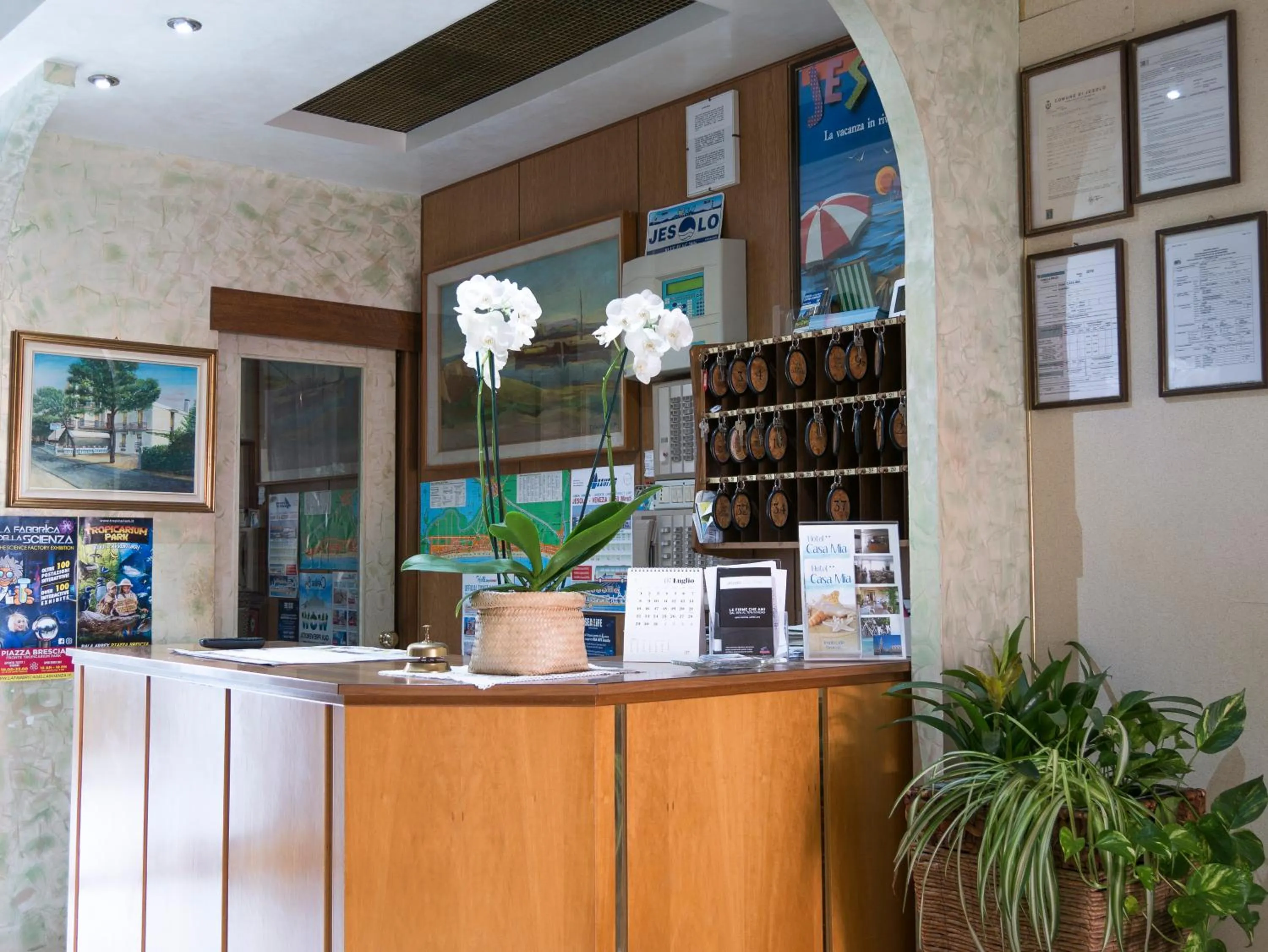 Lobby or reception in Hotel Casa Mia