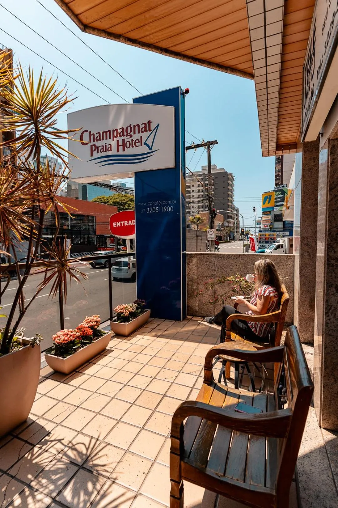 Patio in Champagnat Praia Hotel