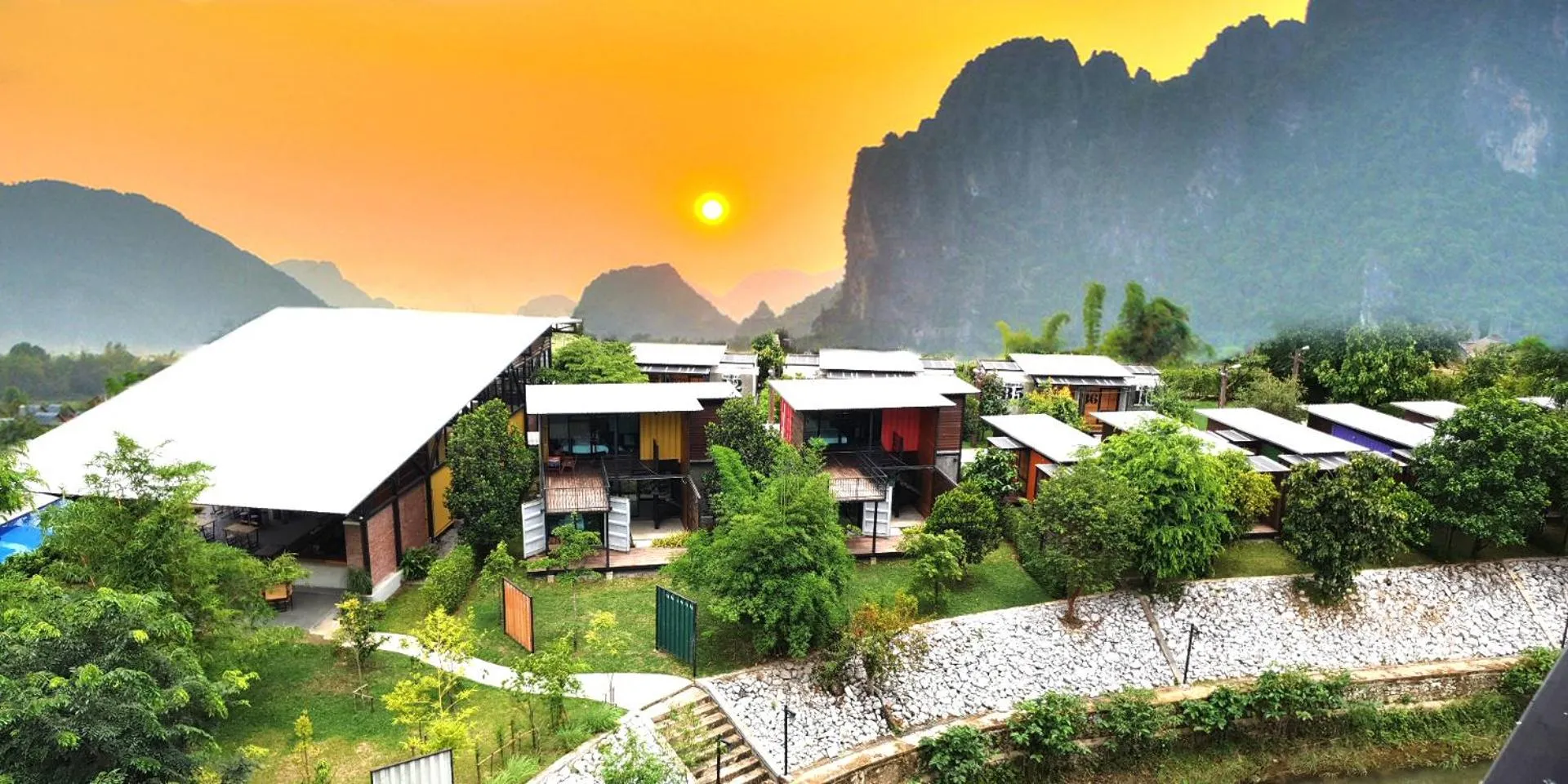 Property building in Kong Resort Vangvieng