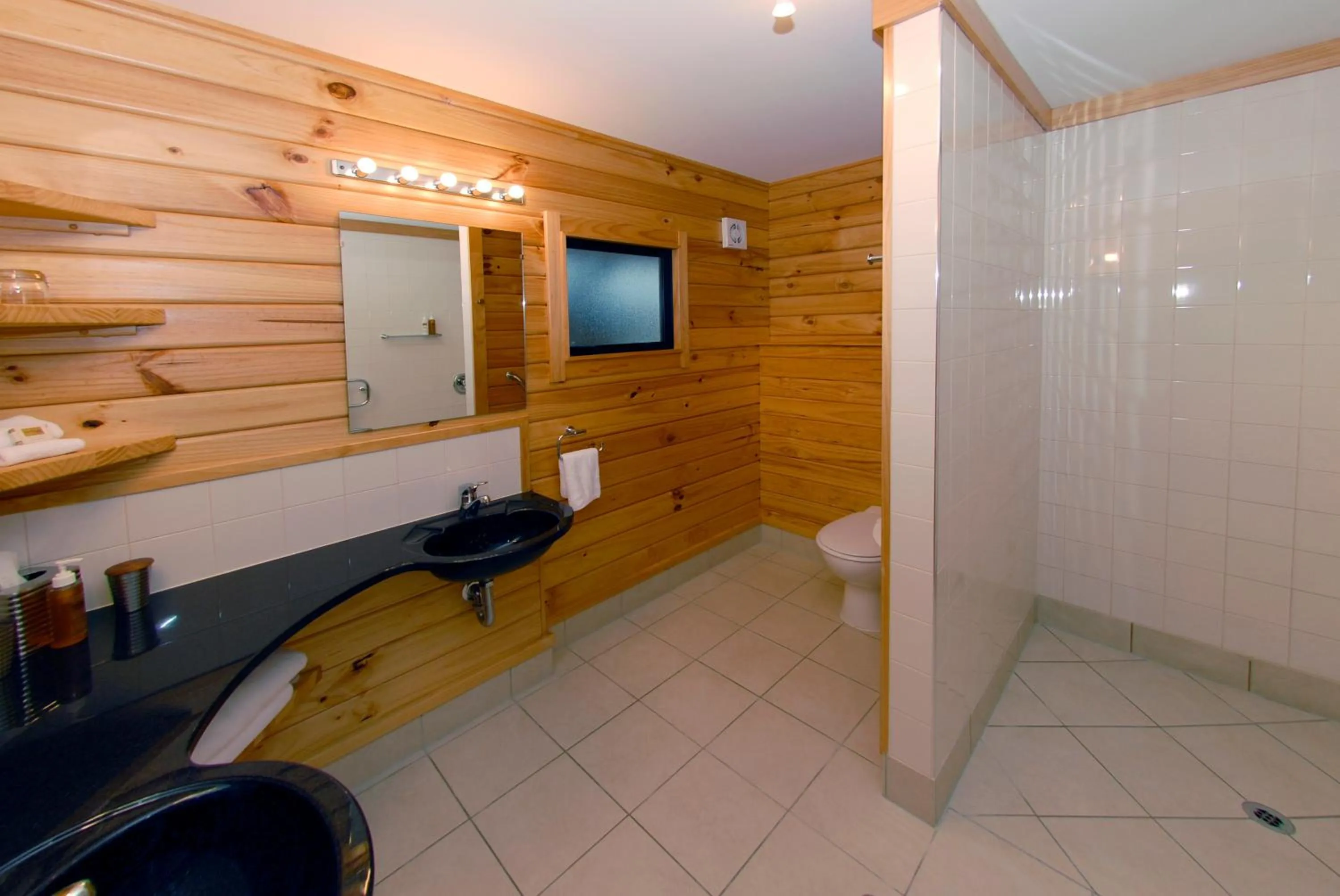 Shower in Westwood Lodge