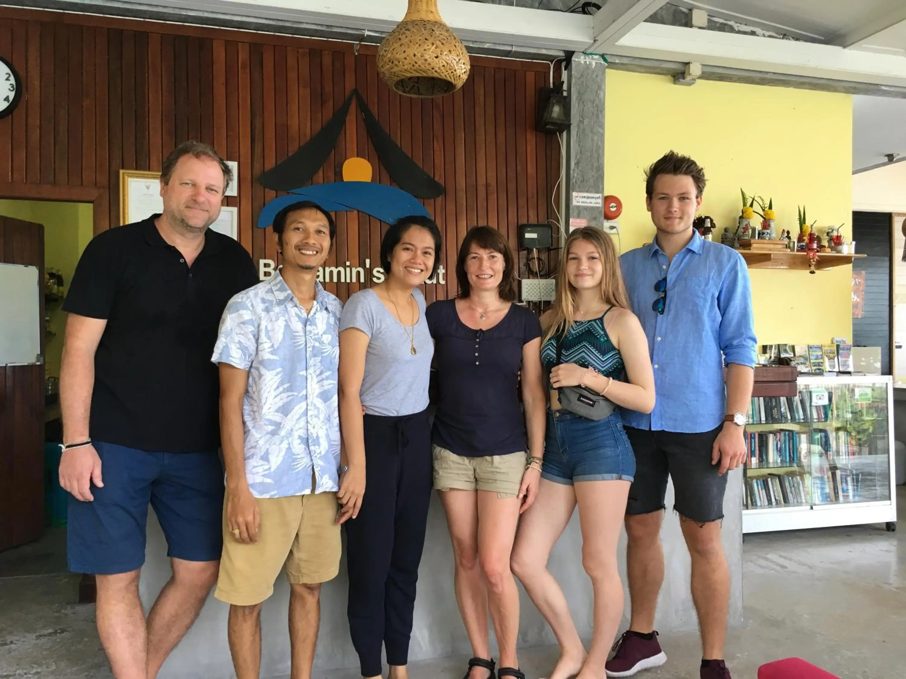 Family in Benjamin's Hut