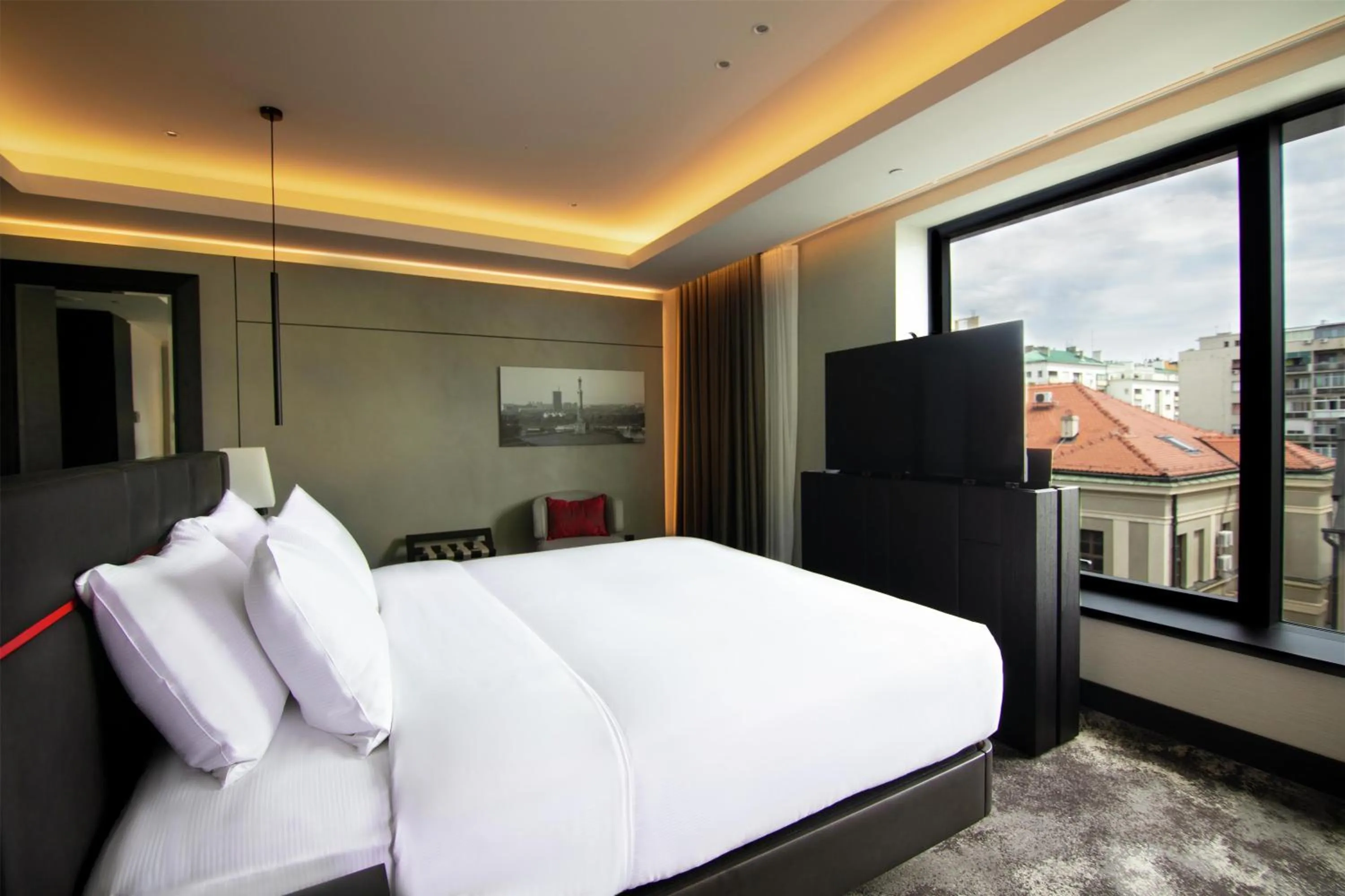 Bed in Hilton Belgrade