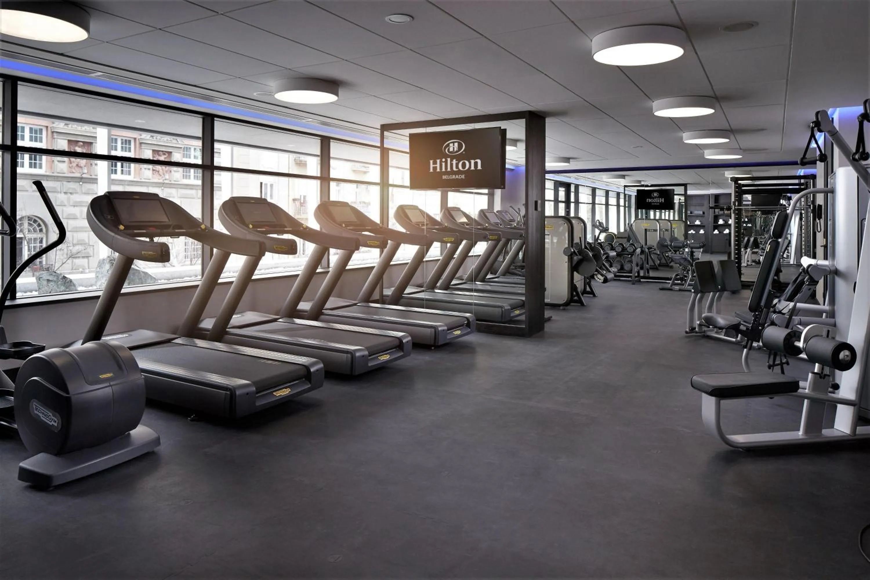 Fitness centre/facilities in Hilton Belgrade