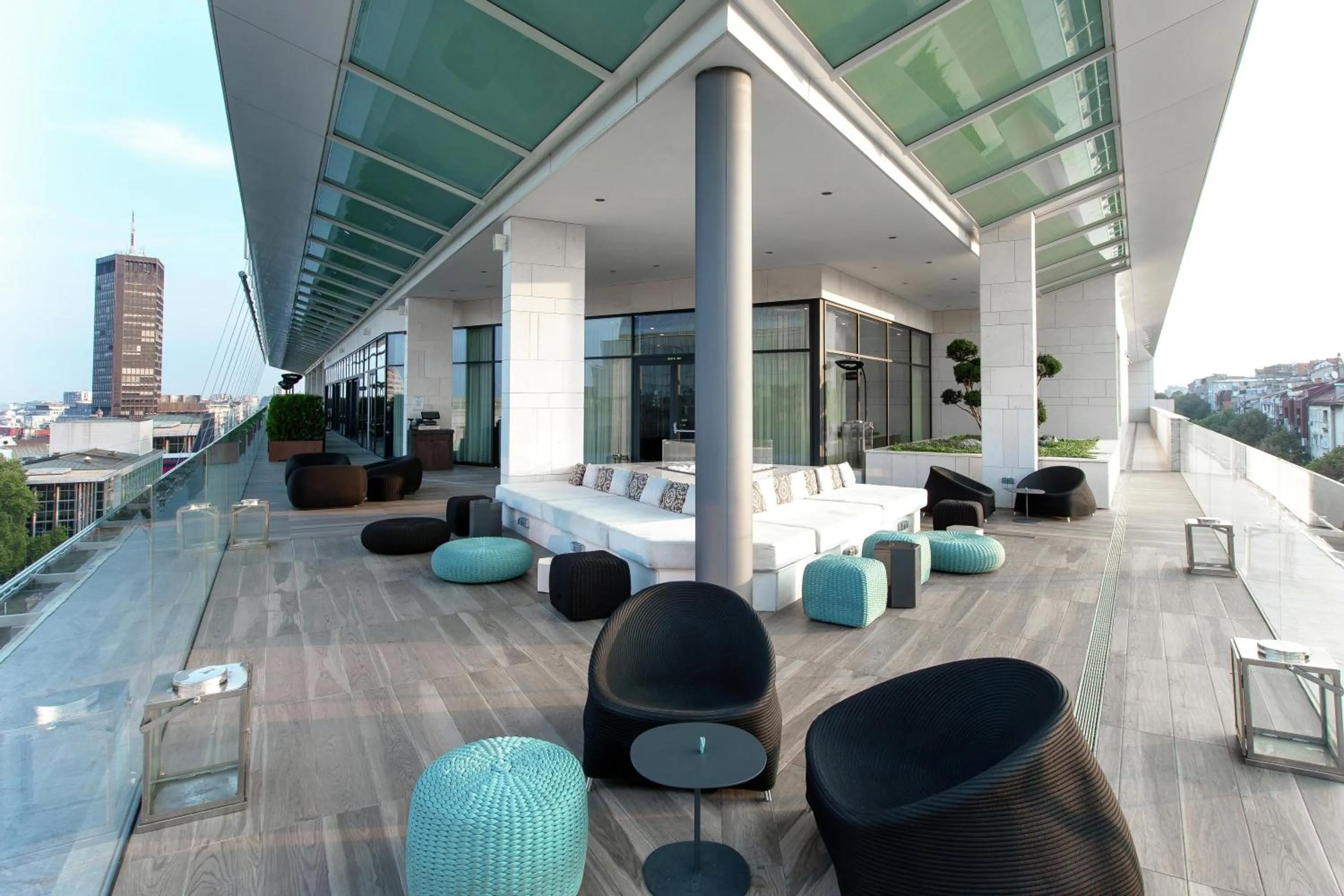 Patio in Hilton Belgrade