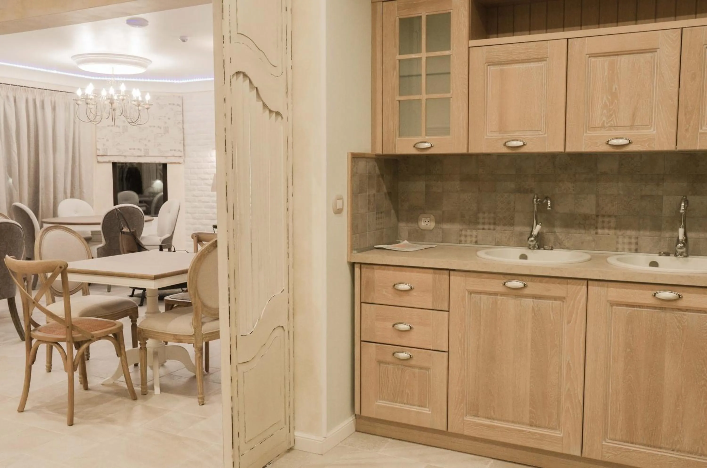 Kitchen or kitchenette in Residence Bilyana