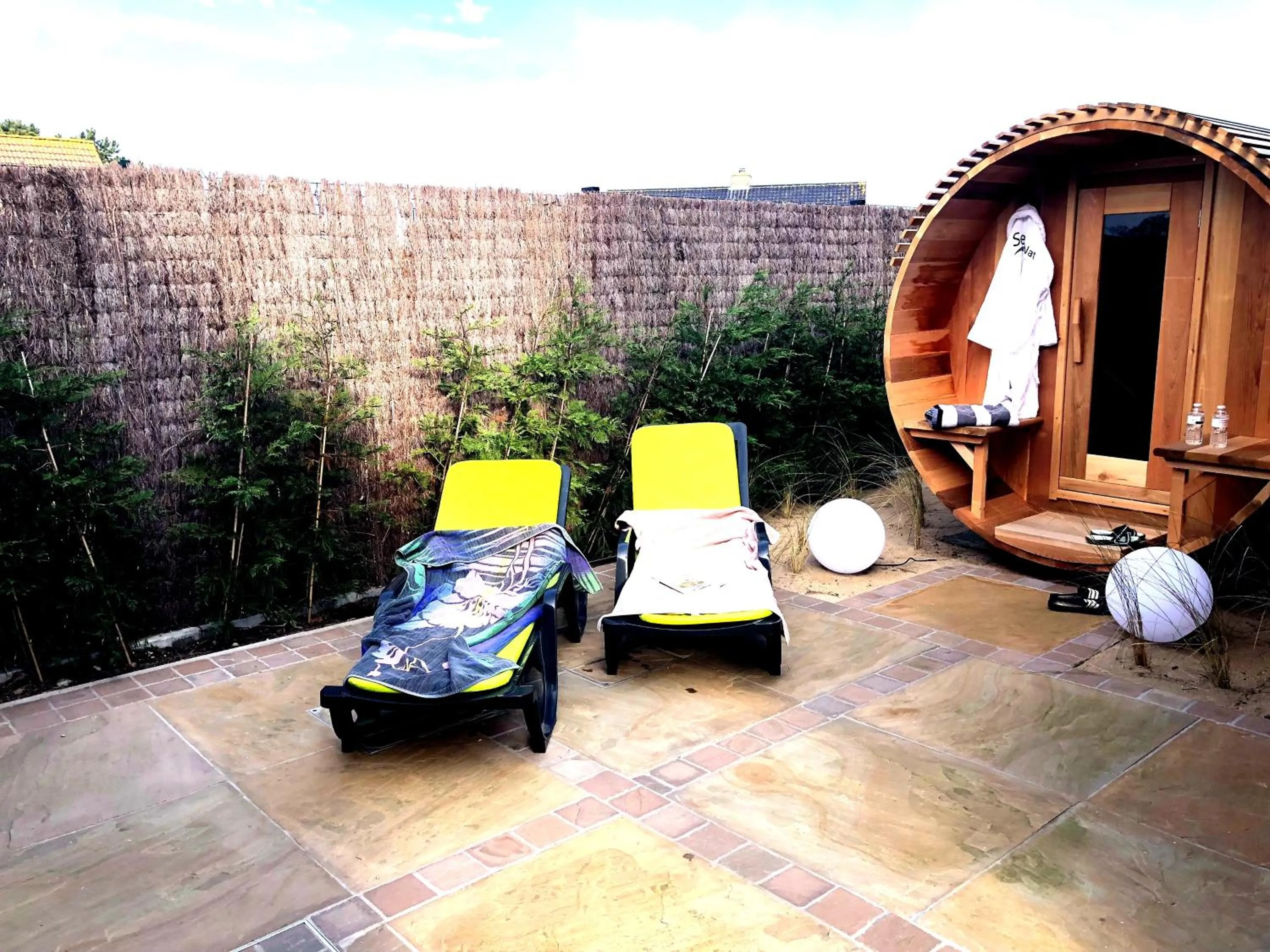 Sauna in B&B wellness Sea Nat voor Naturisten