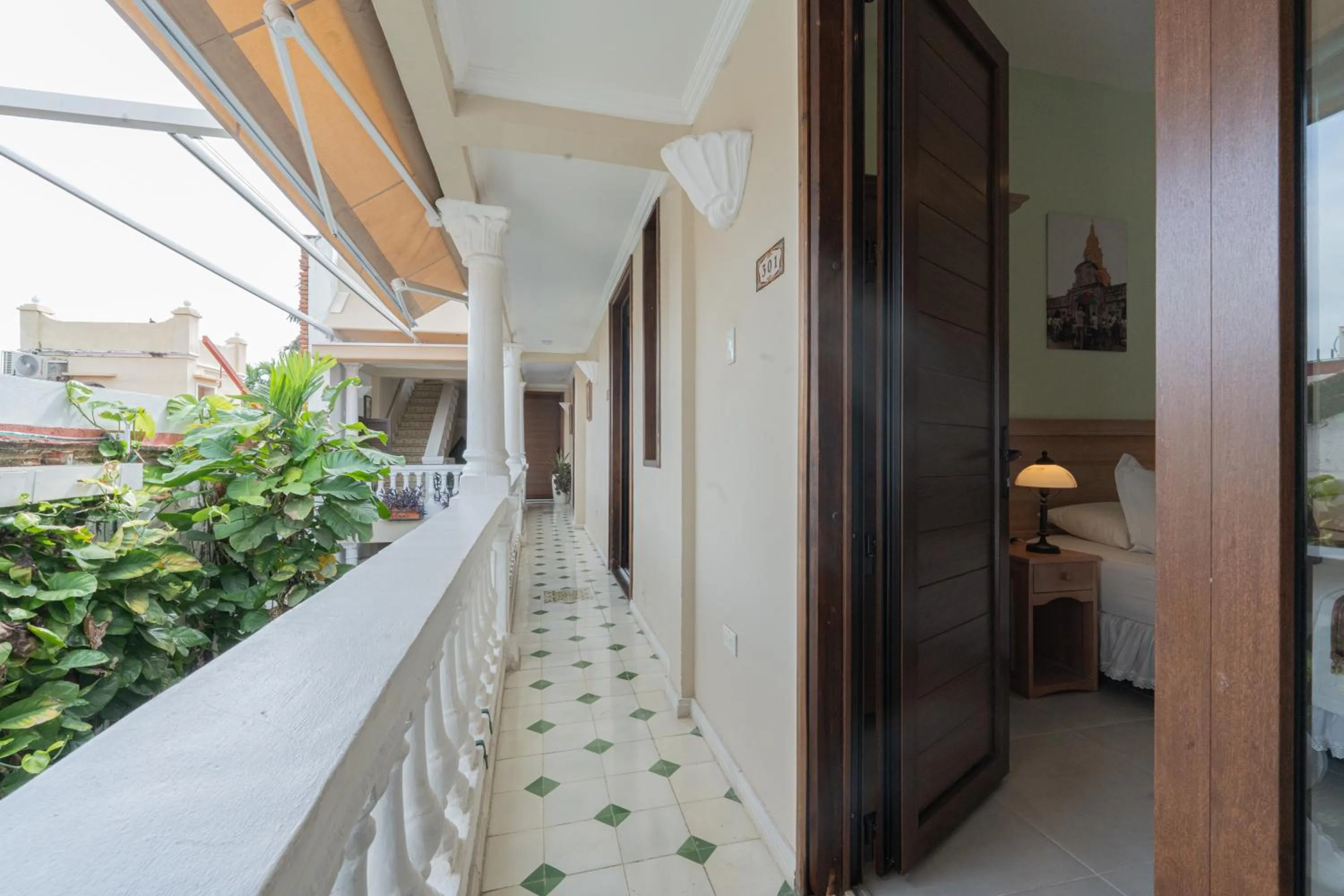 Property building in Hotel Casa La Fe