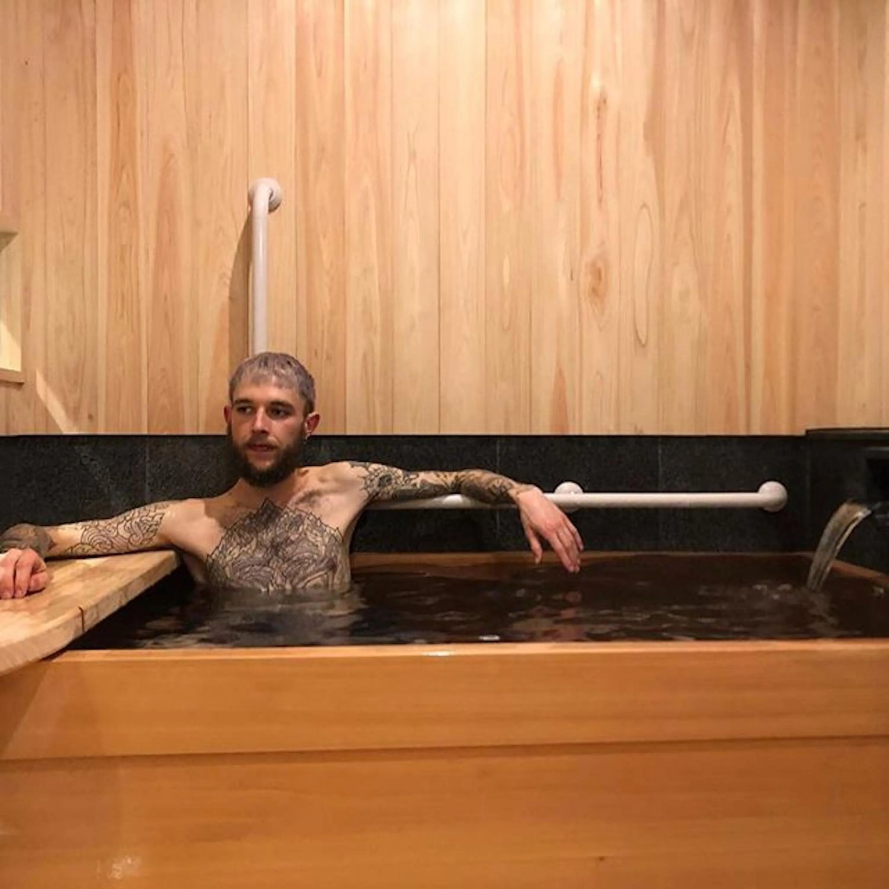 Hot Spring Bath in YUMORI ONSEN HOSTEL