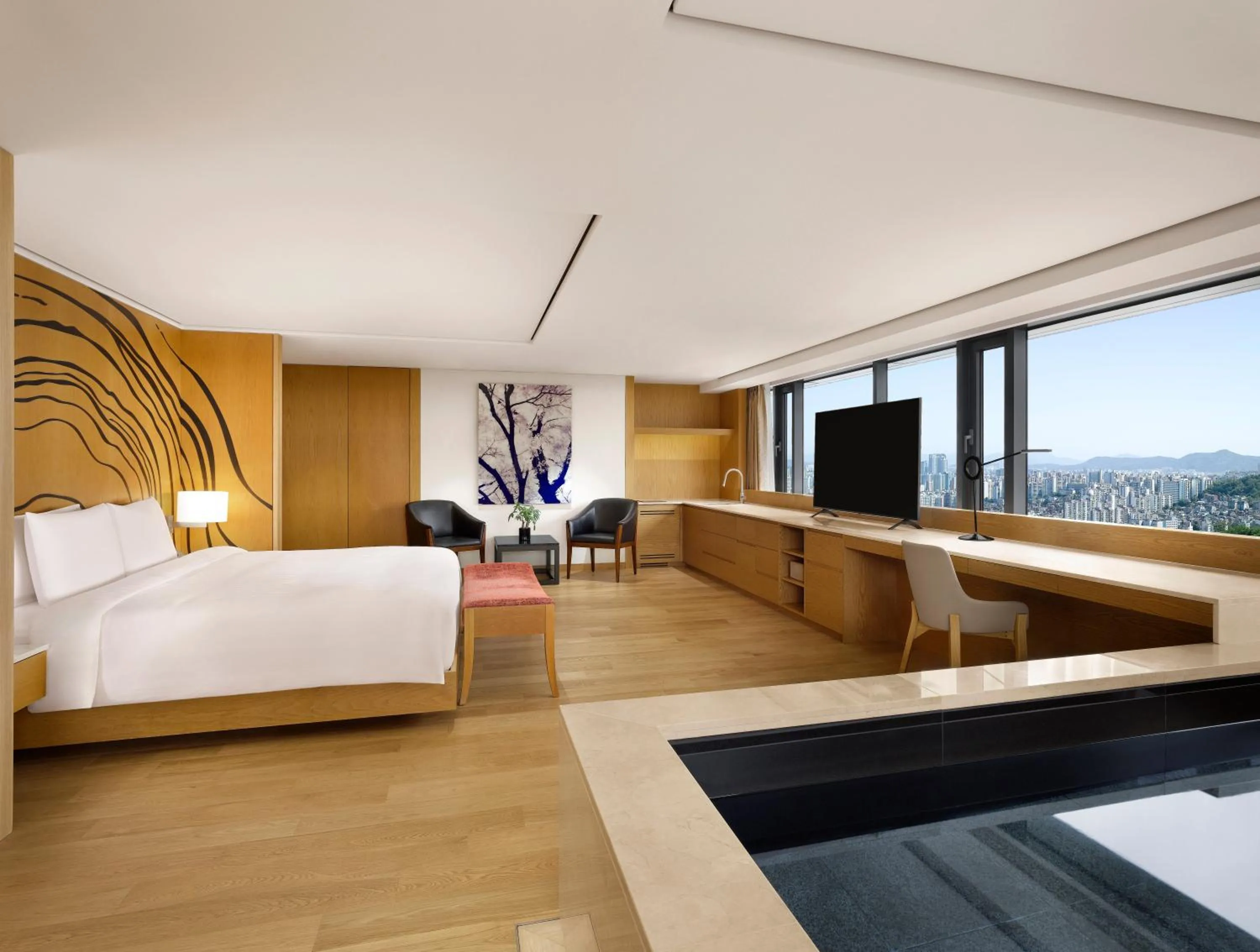 Bed in Banyan Tree Club & Spa Seoul