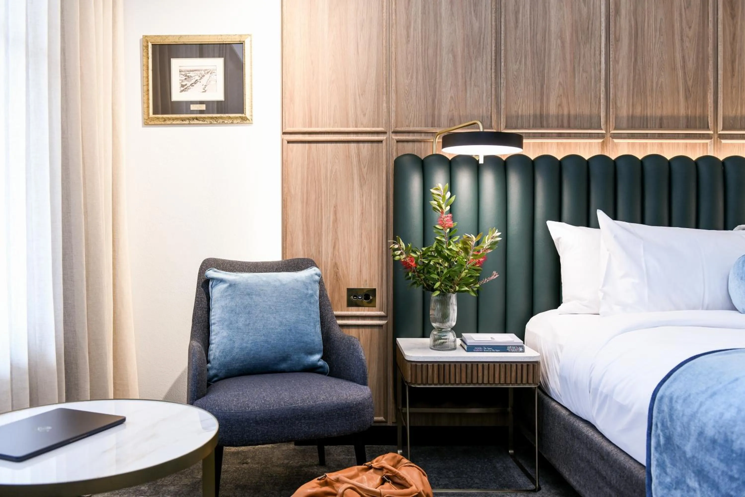 Decorative detail, Bed in Powerhouse Hotel Tamworth by Rydges