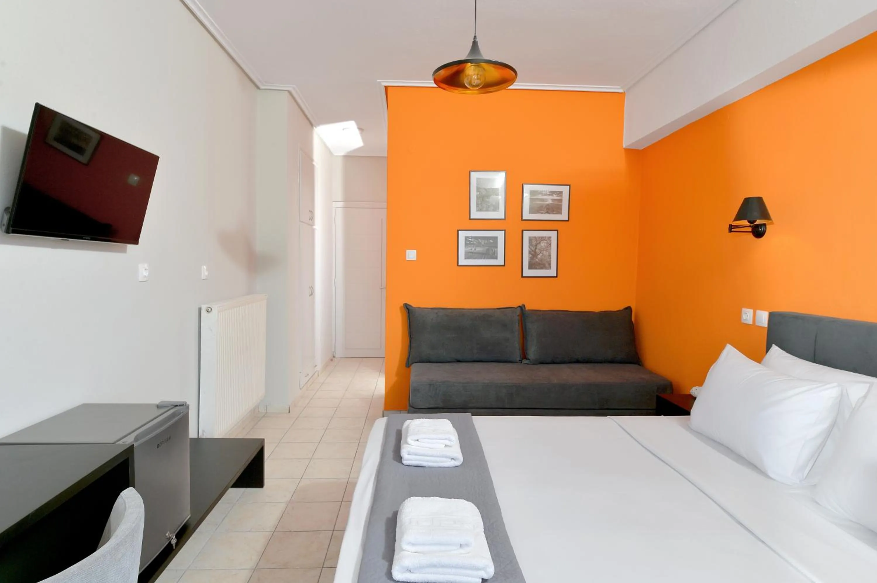 Bed in Hotel Kalloni