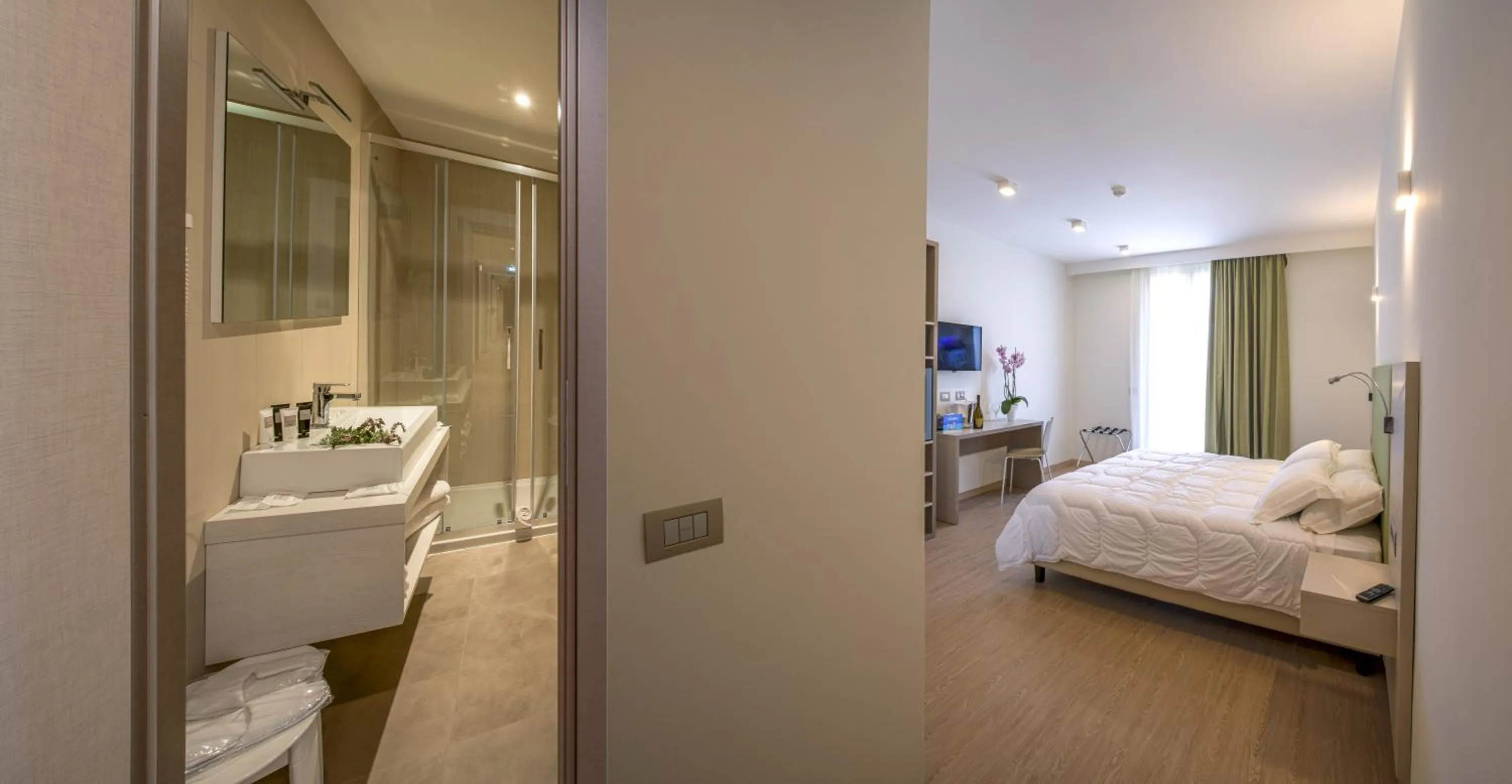 Bed in Hotel Stele di Nora