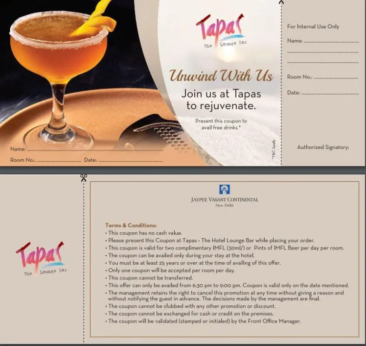 Certificate/Award in Jaypee Vasant Continental