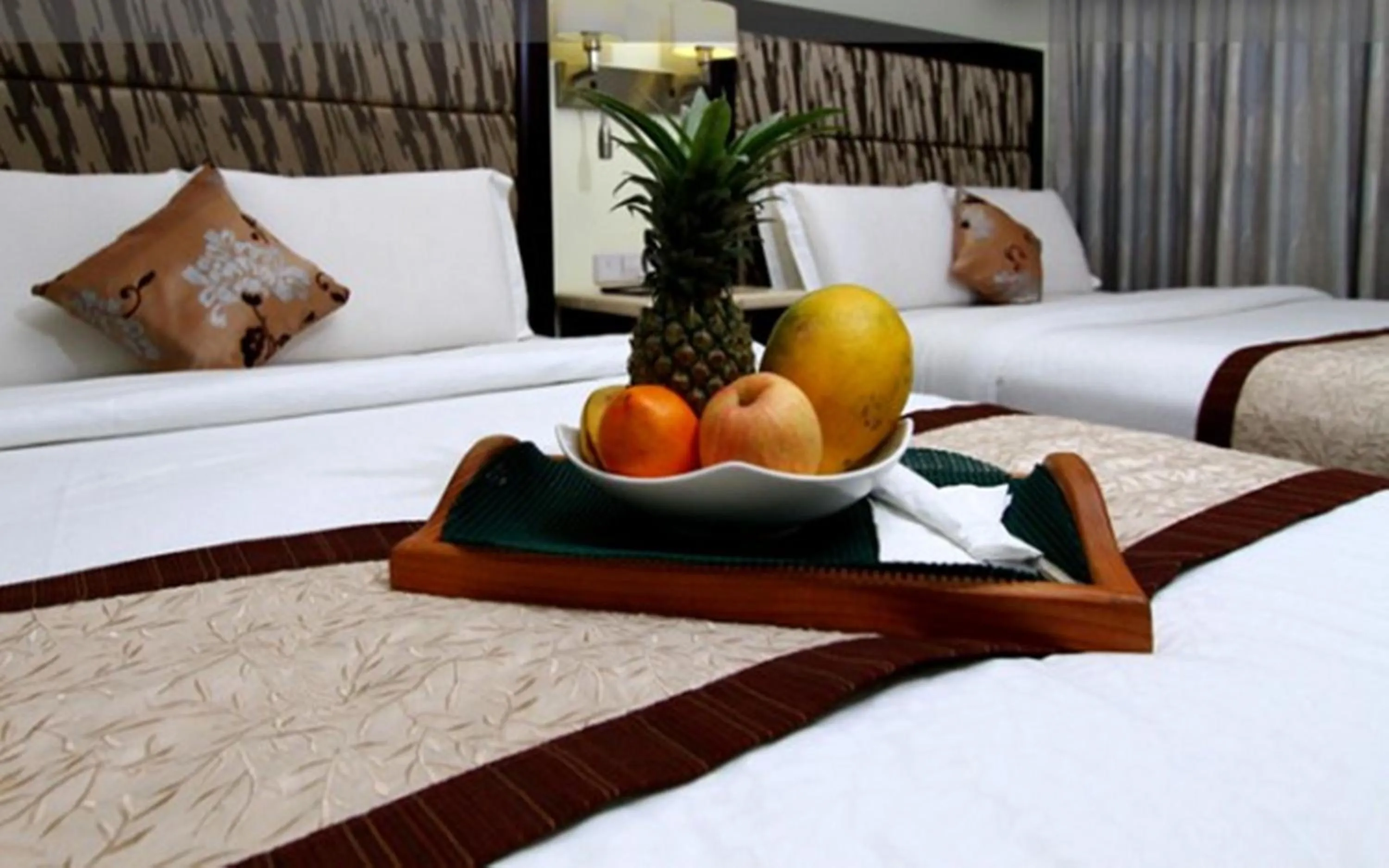 Decorative detail, Bed in Diamond Suites and Residences