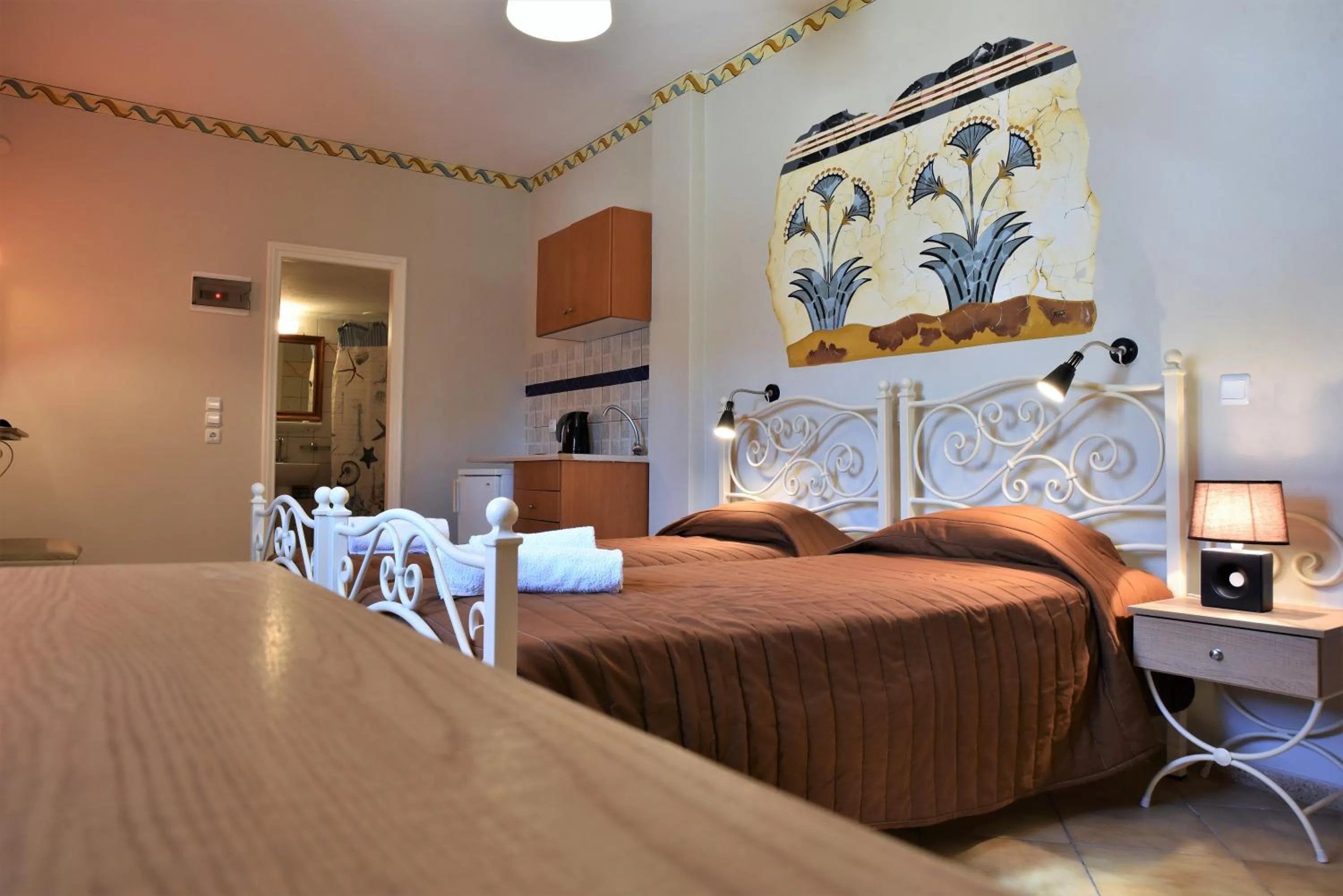 Bed in Kafouros Hotel