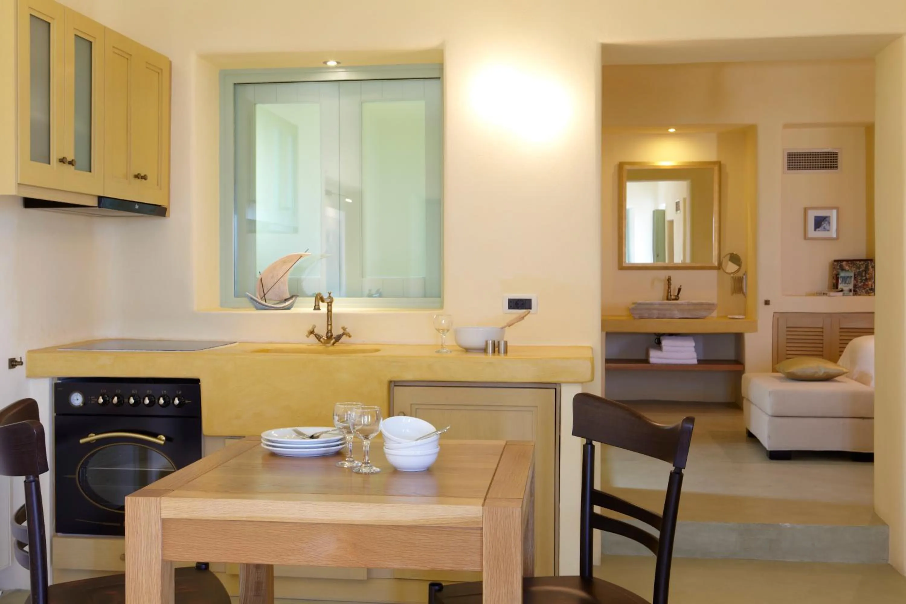 Seating area in Voreina Gallery Suites