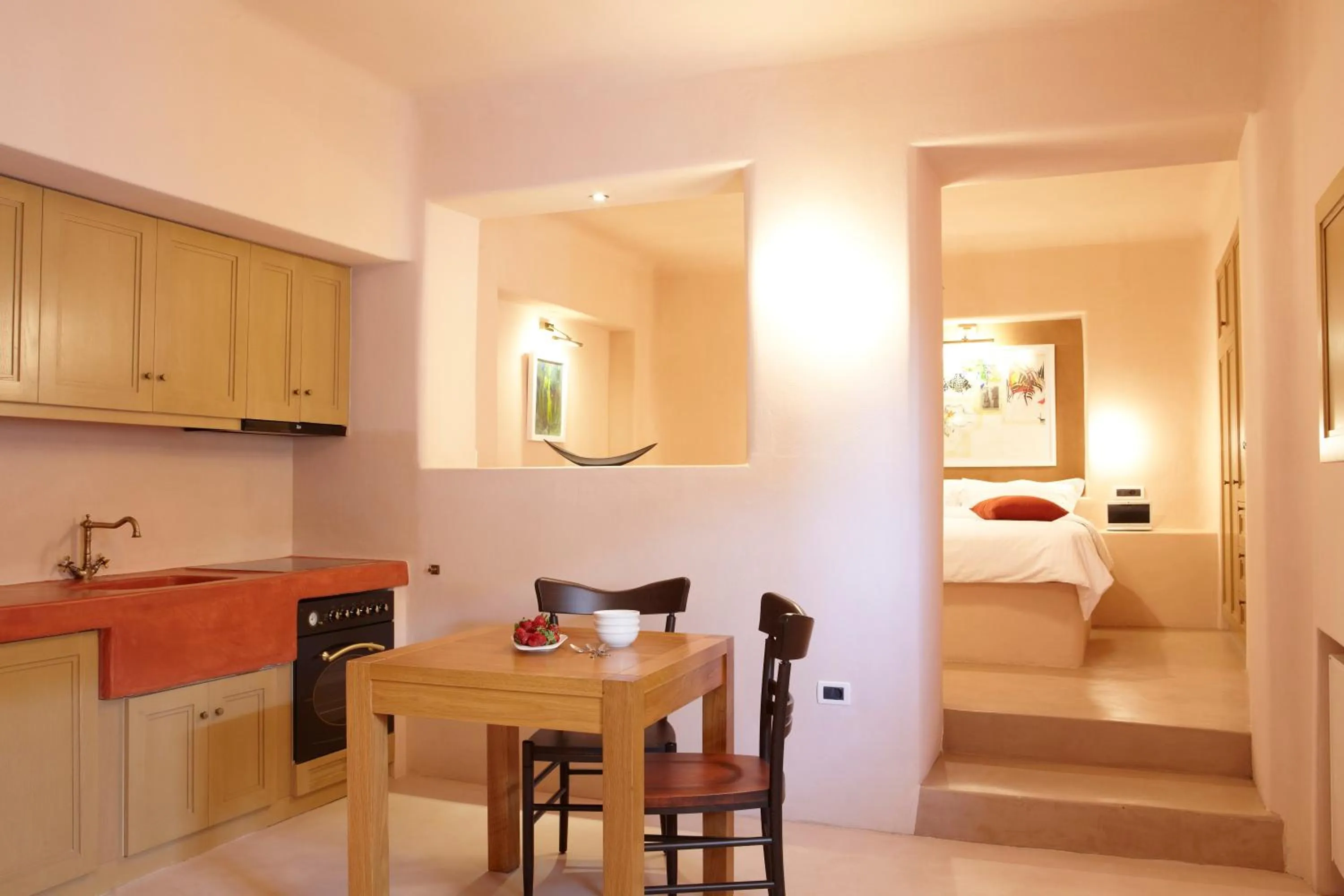 Seating area, Bed in Voreina Gallery Suites