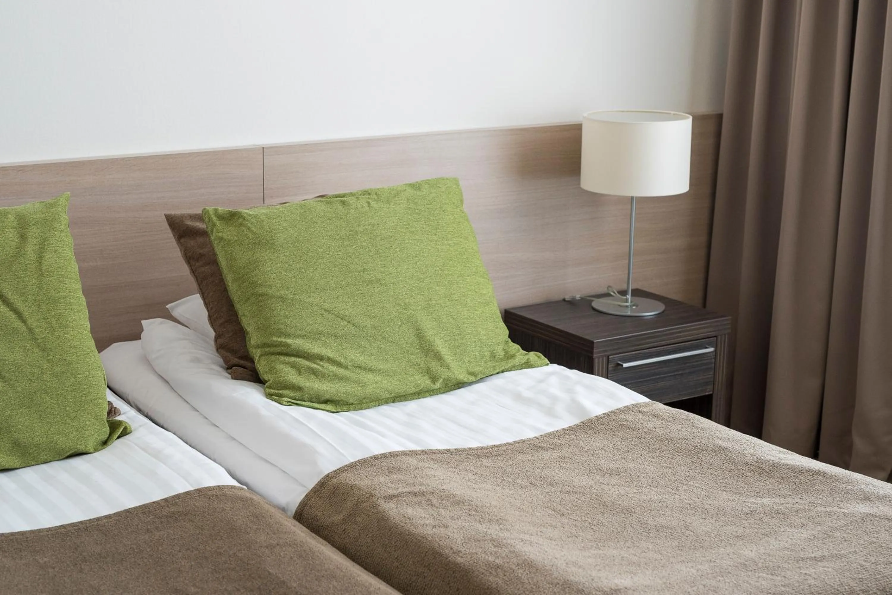 Bed in Norlandia Tampere Hotel