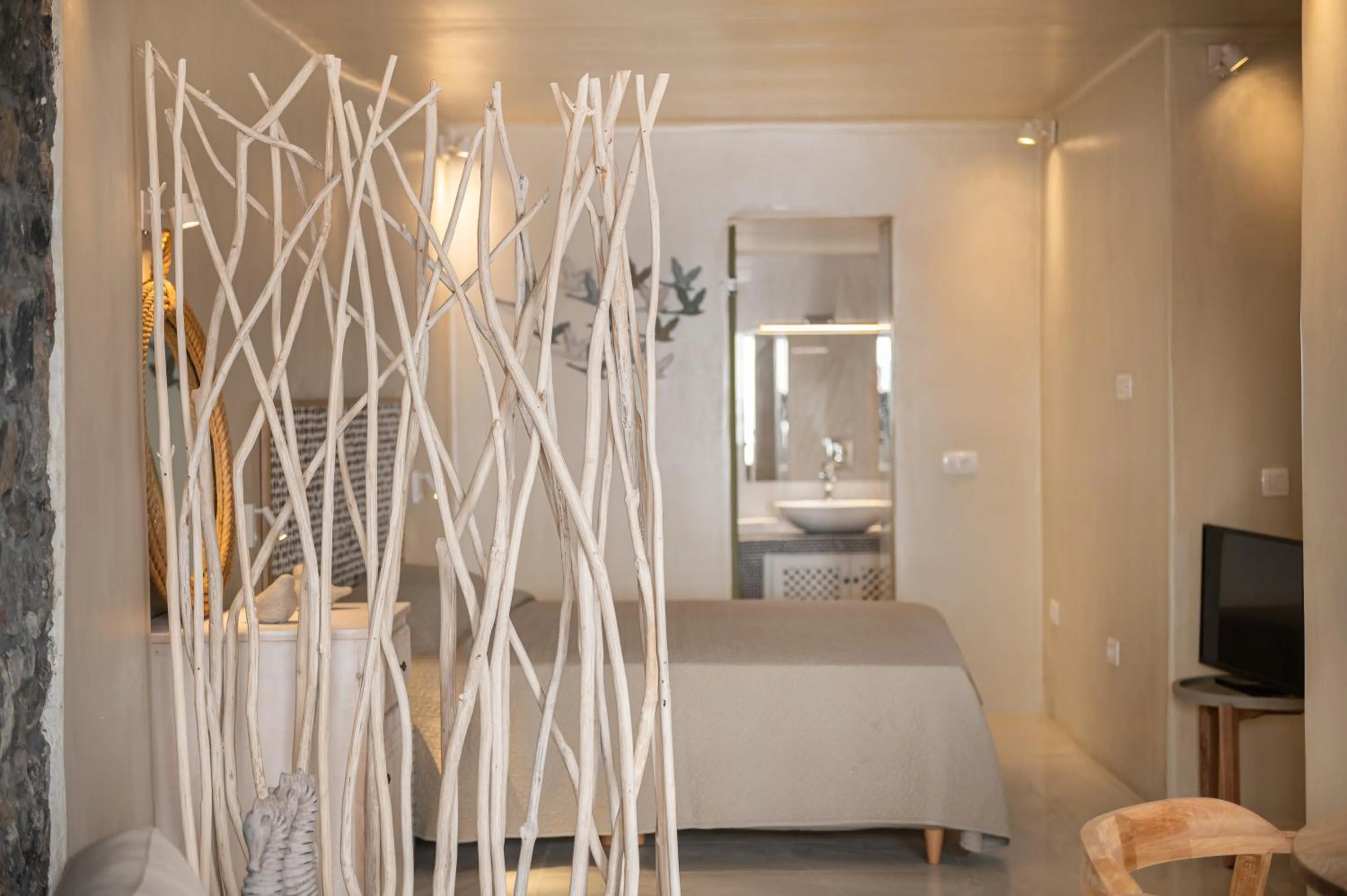 Bed in Armeni Luxury Villas