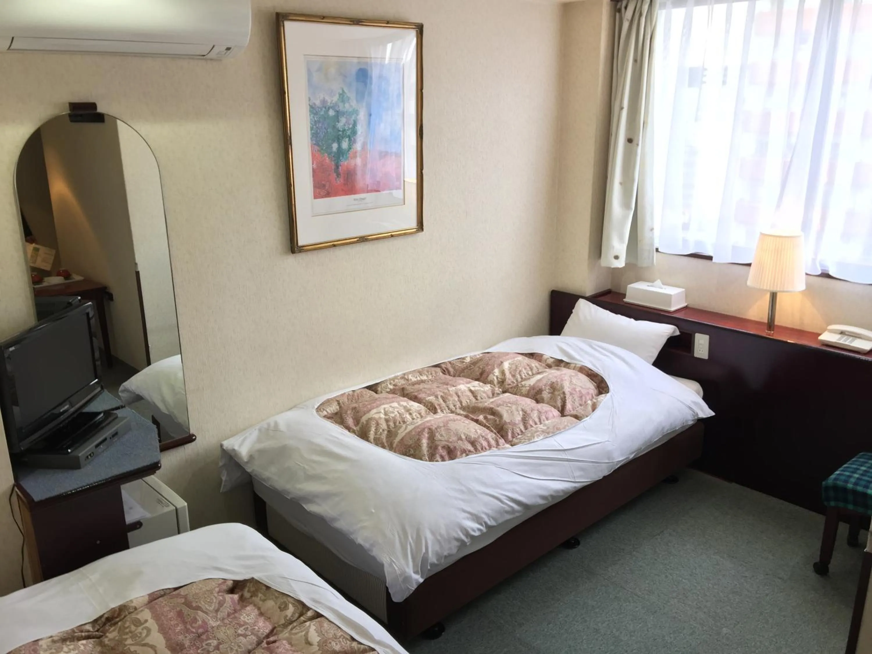 Bed in Green Hill Hotel Tennoji Ekimae