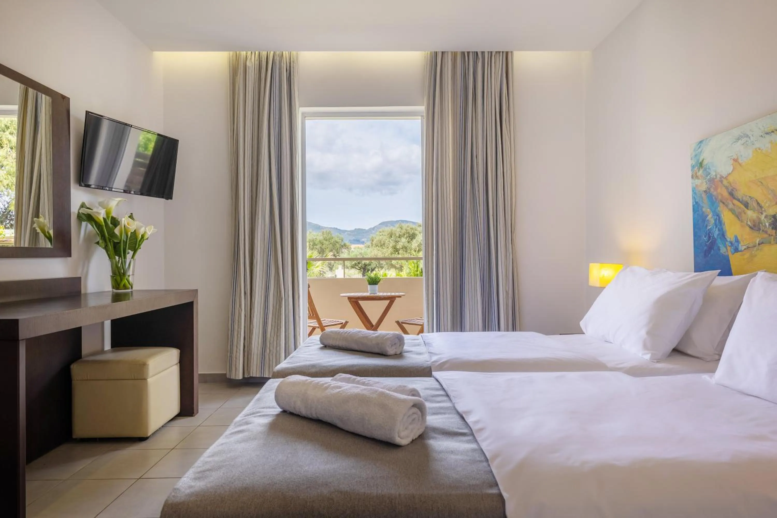 Bed in Agrilia Hotel Adults Only