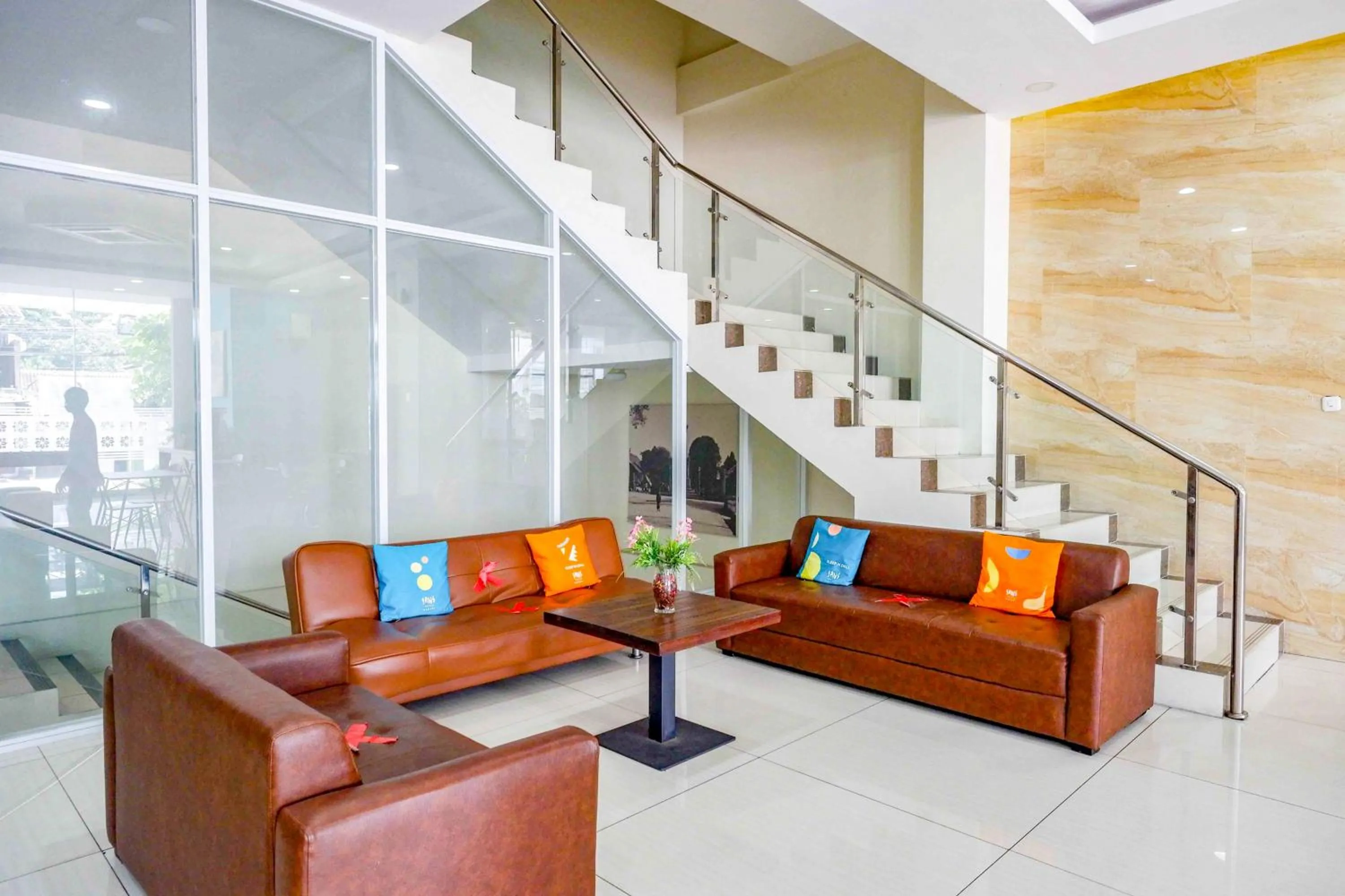 Seating area in Sans Hotel Nagari Malioboro