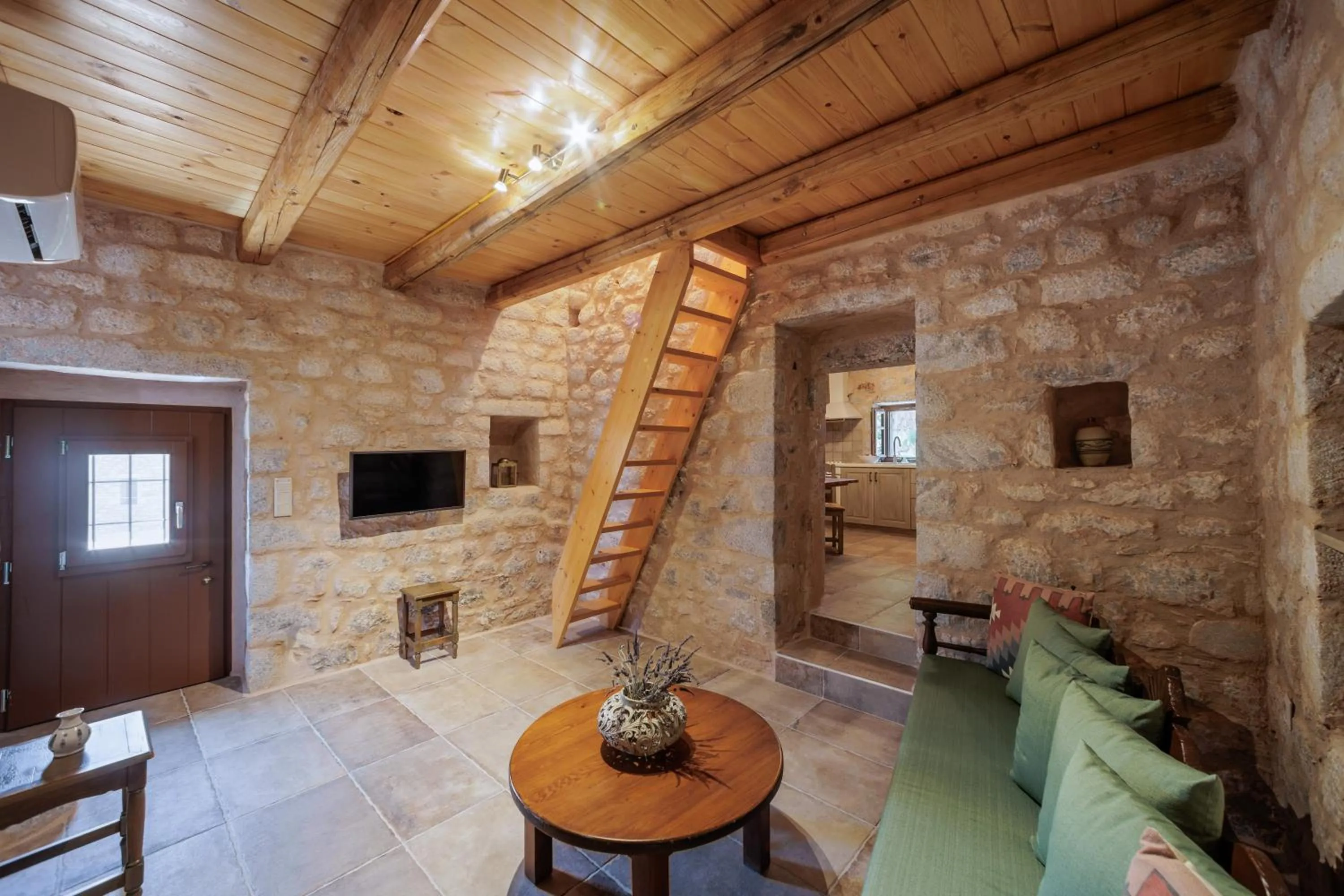 Seating area in Arapakis Historic Castle