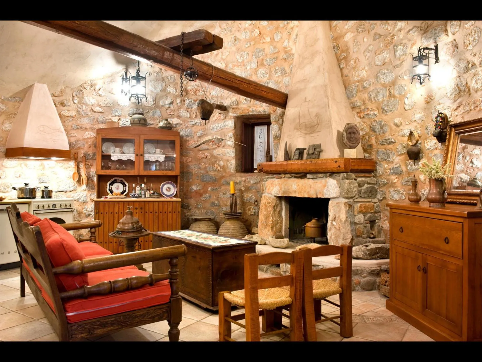Kitchen or kitchenette in Arapakis Historic Castle