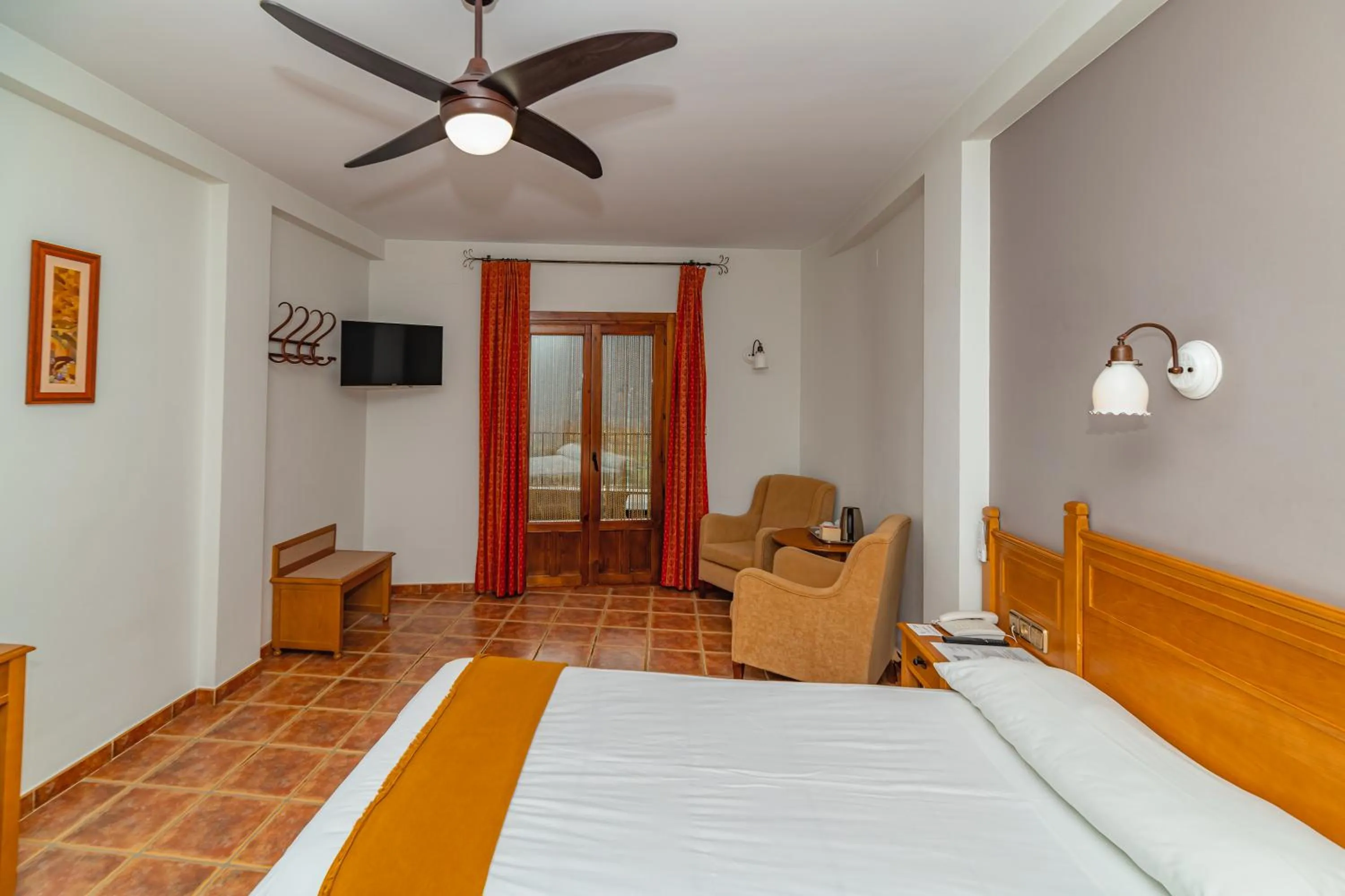 Bed in Hotel La Fragua II