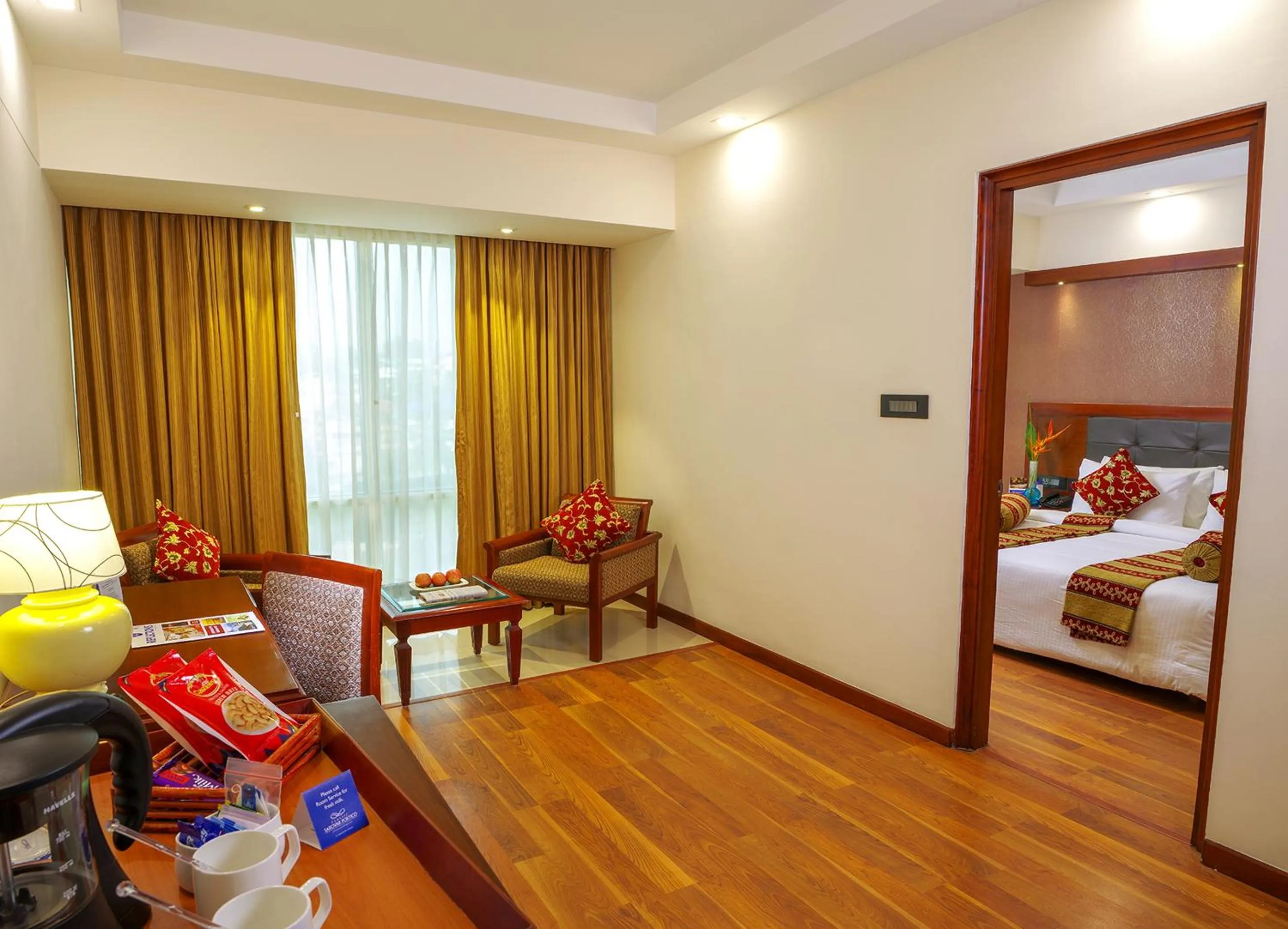Bedroom, Bed in Classic Sarovar Portico Trivandrum