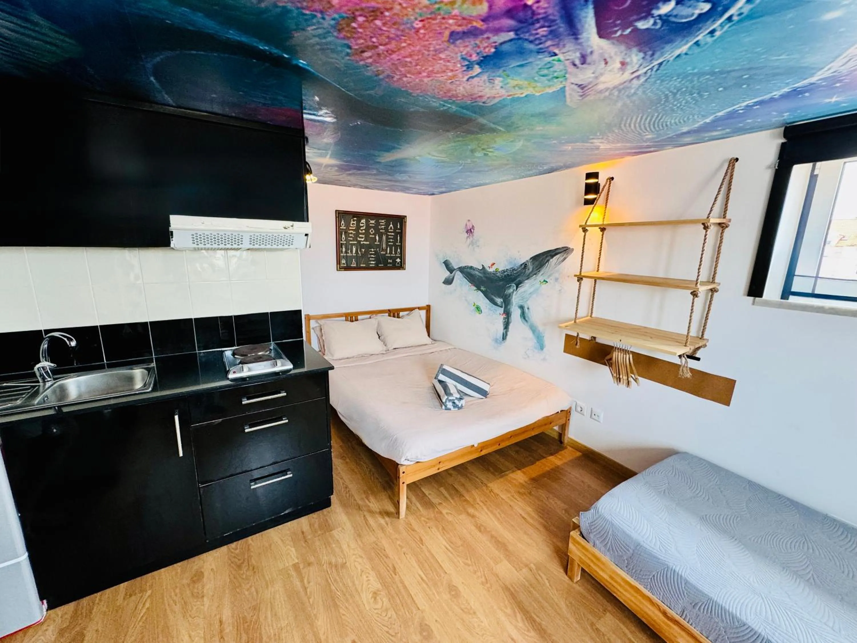 Bed in Captain's Log House